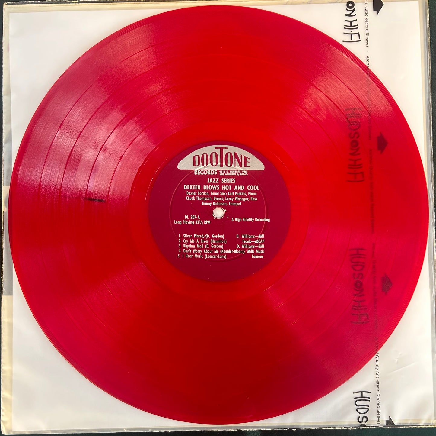 Dexter Gordon - Dexter Blows Hot And Cool 1st Press 1955 Red Vinyl Dootone