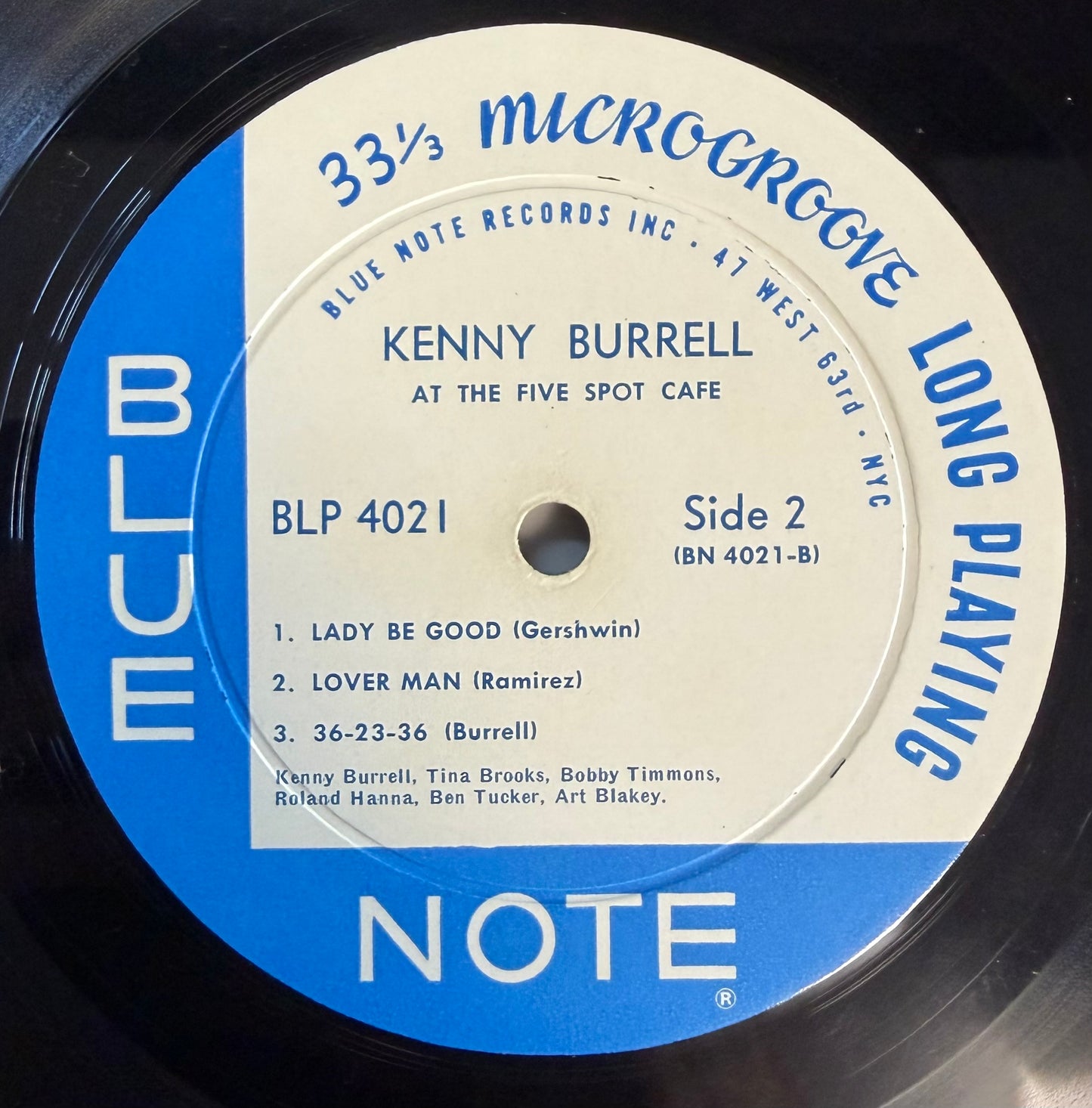 Kenny Burrell With Art Blakey - On View At The Five Spot 1st Mono Press 1960 Blue Note 4021 47 West 63rd