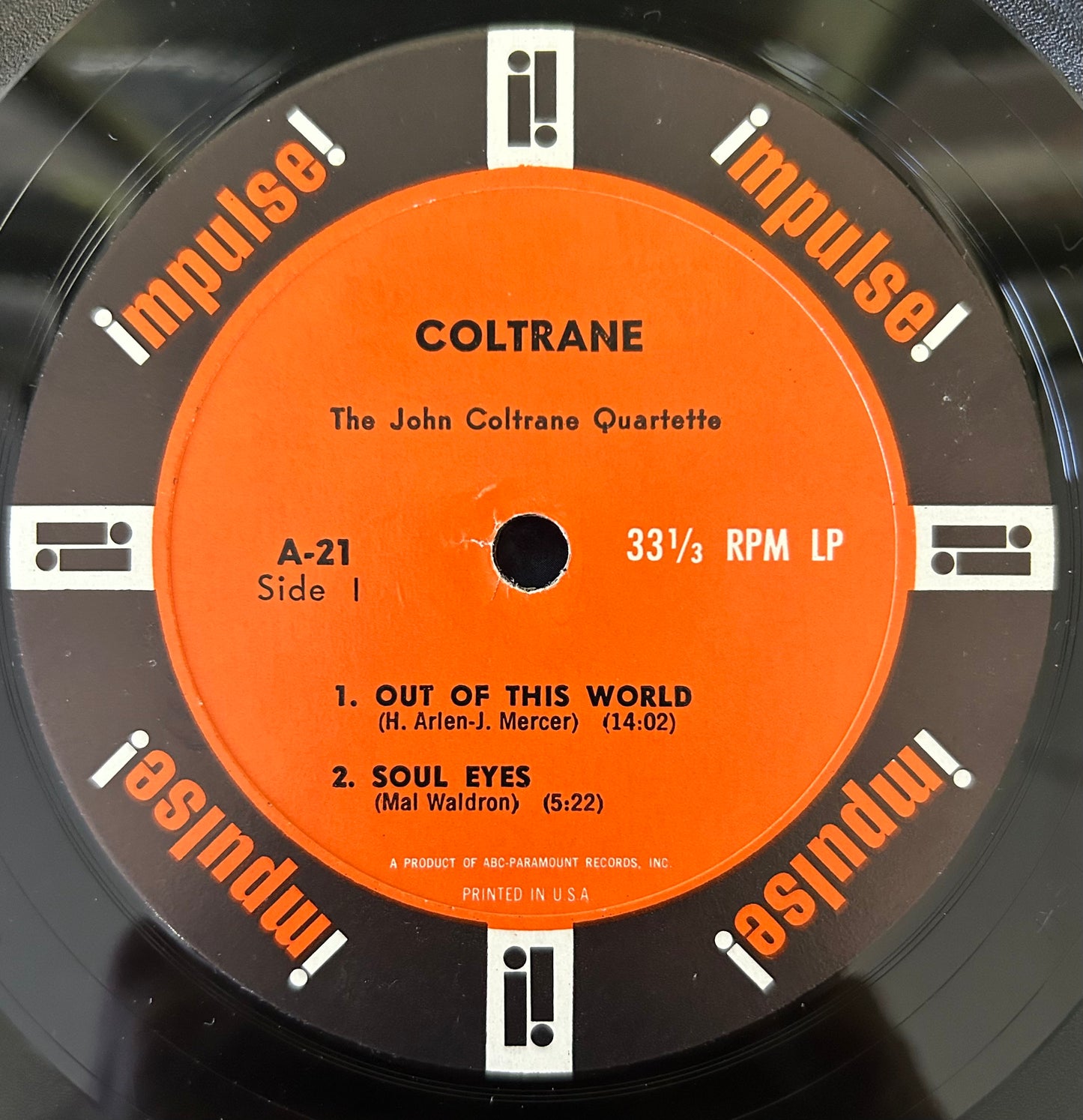 John Coltrane Quartet - Coltrane 2nd Press 1963 Mono Impulse! ABC Label