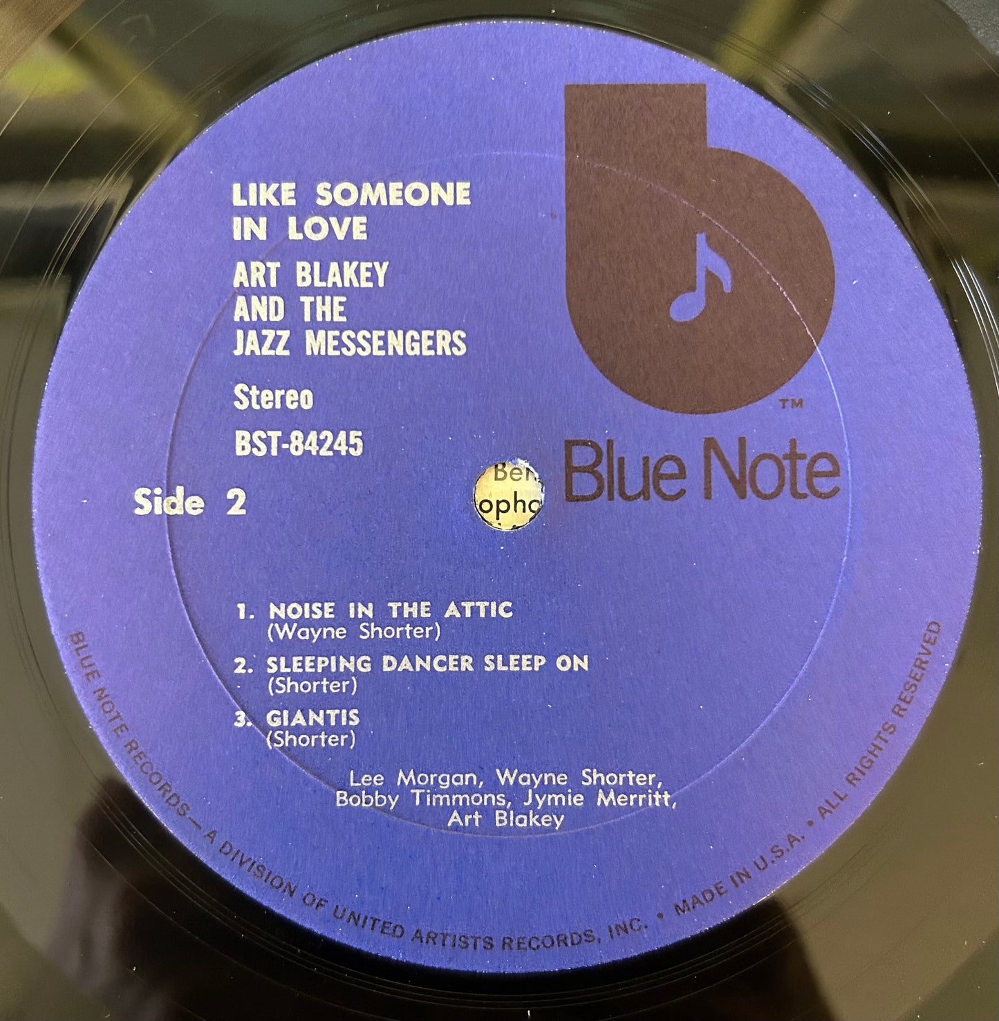 Art Blakey & The Jazz Messengers - Like Someone In Love 1973 Black "b" Blue Note