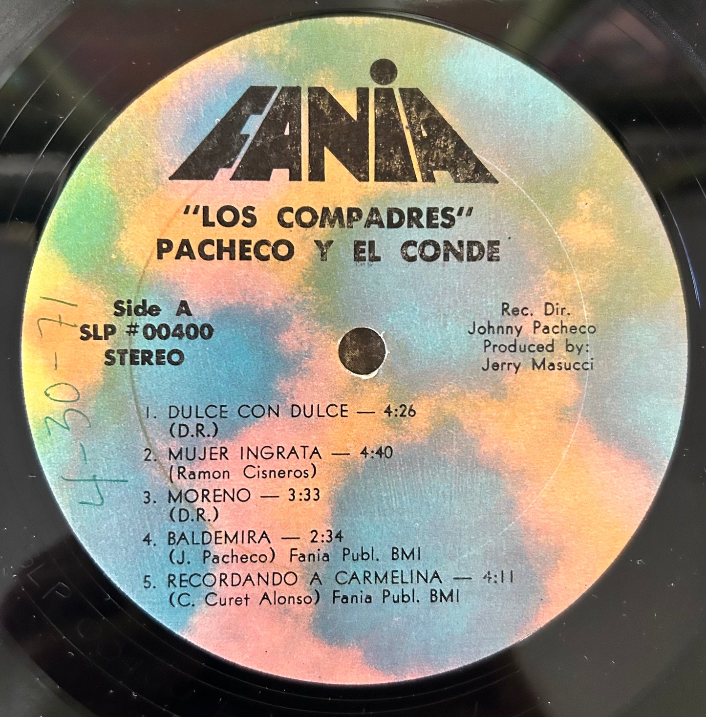 Pacheco y El Conde - Los Compadres 1st Stereo Press 1971 Fania Cloud Label Salsa