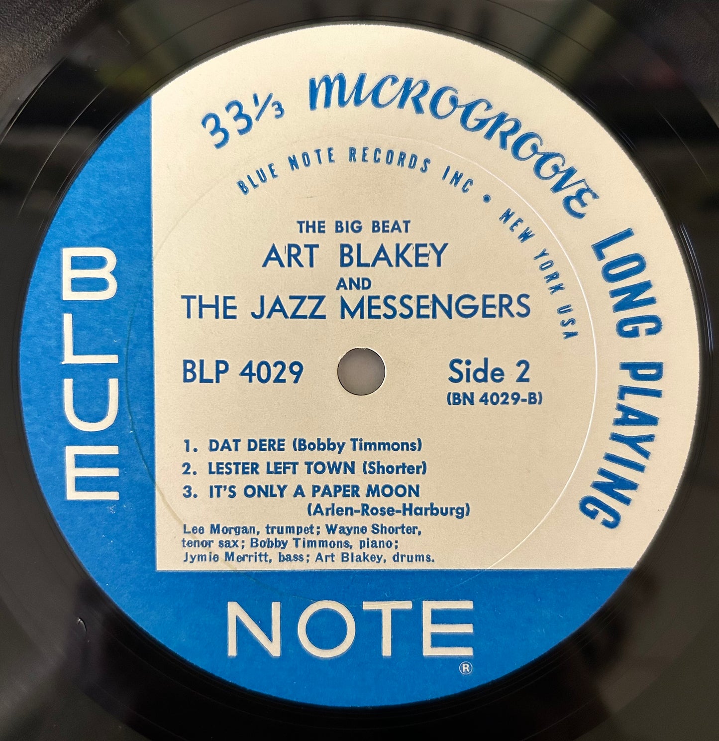 Art Blakey & The Jazz Messengers - The Big Beat 2nd Mono Press 1963 New York Label