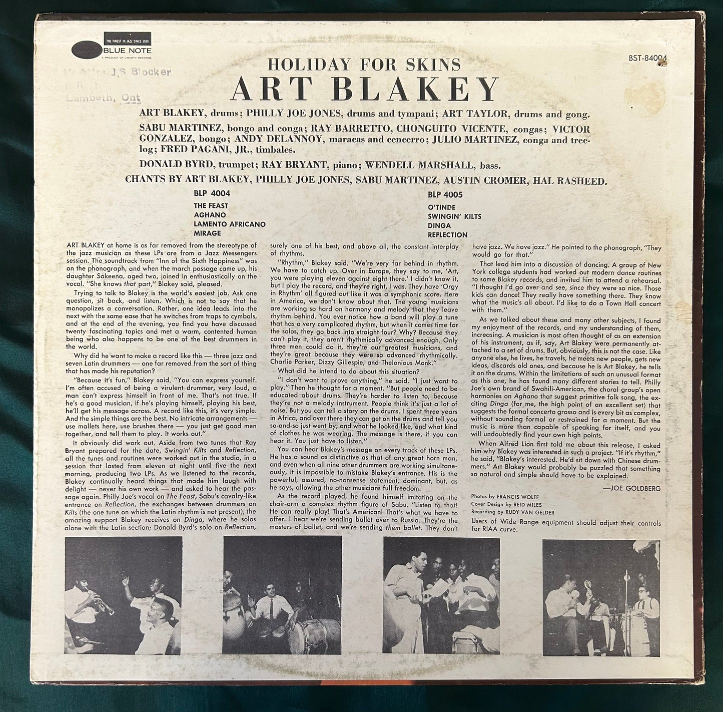 Art Blakey - Holiday For Skins Vol. 1 Liberty Press 1966