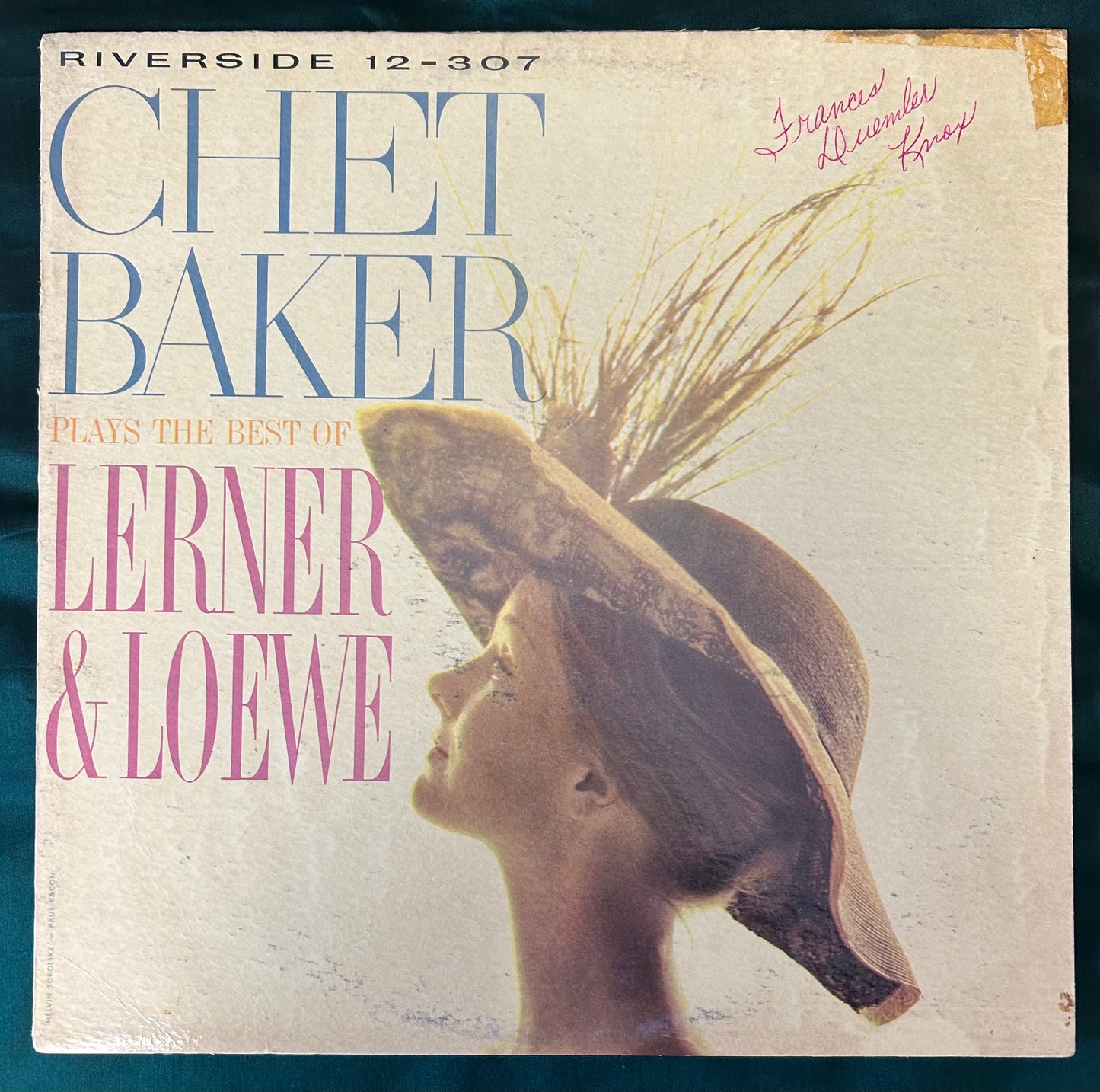 Chet Baker - Plays The Best of Lerner & Loewe 1st Press Mono 1959 Riverside