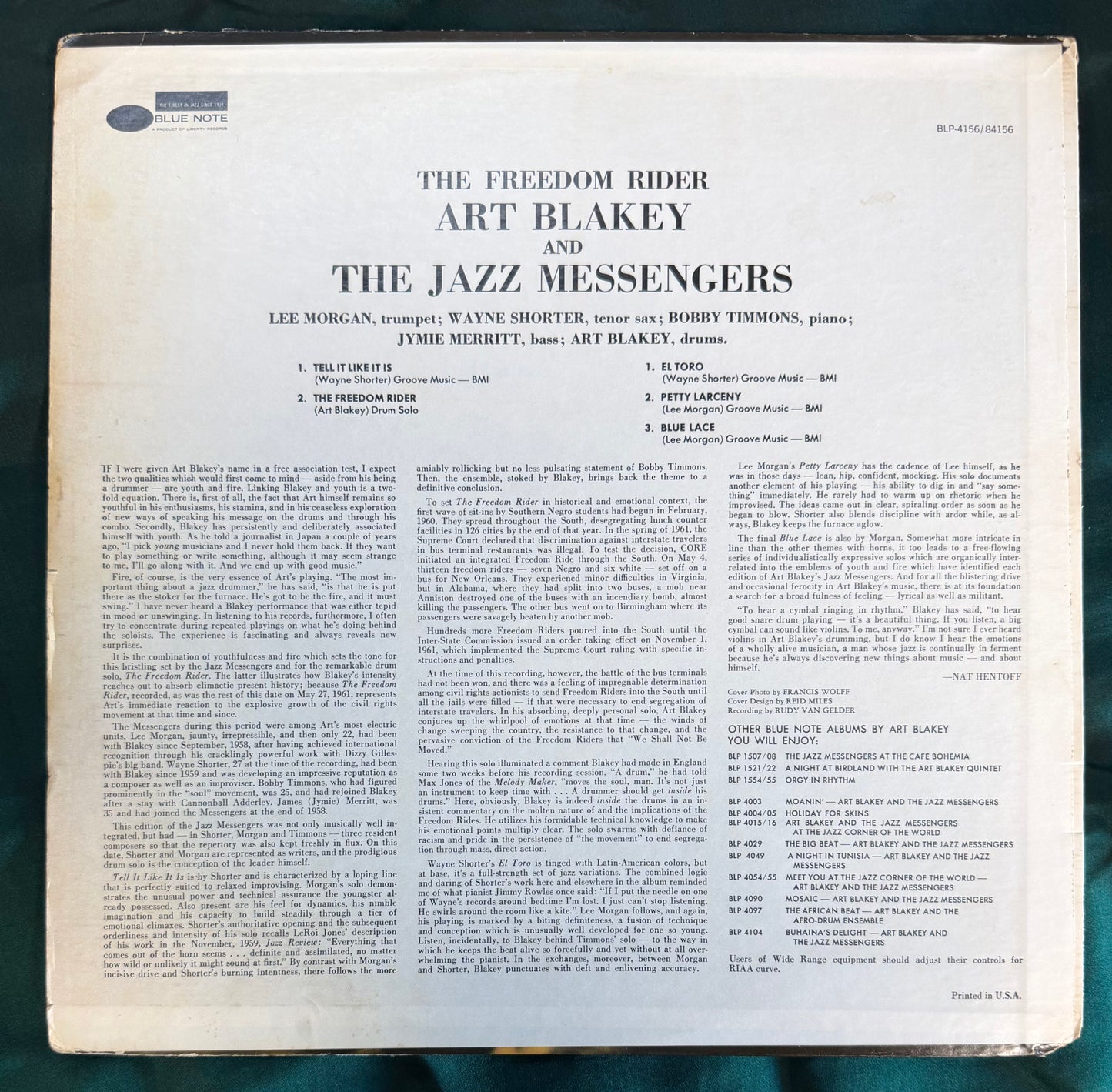 Art Blakey & The Jazz Messengers - Freedom Rider 1967 Liberty Van Gelder Blue Note