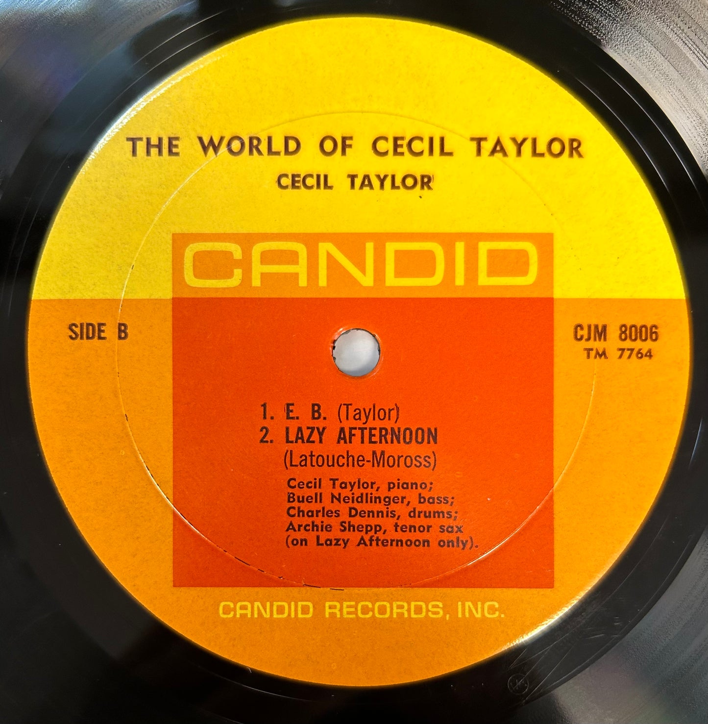 Cecil Taylor - The World Of Cecil Taylor 1961 Candid Records Mono