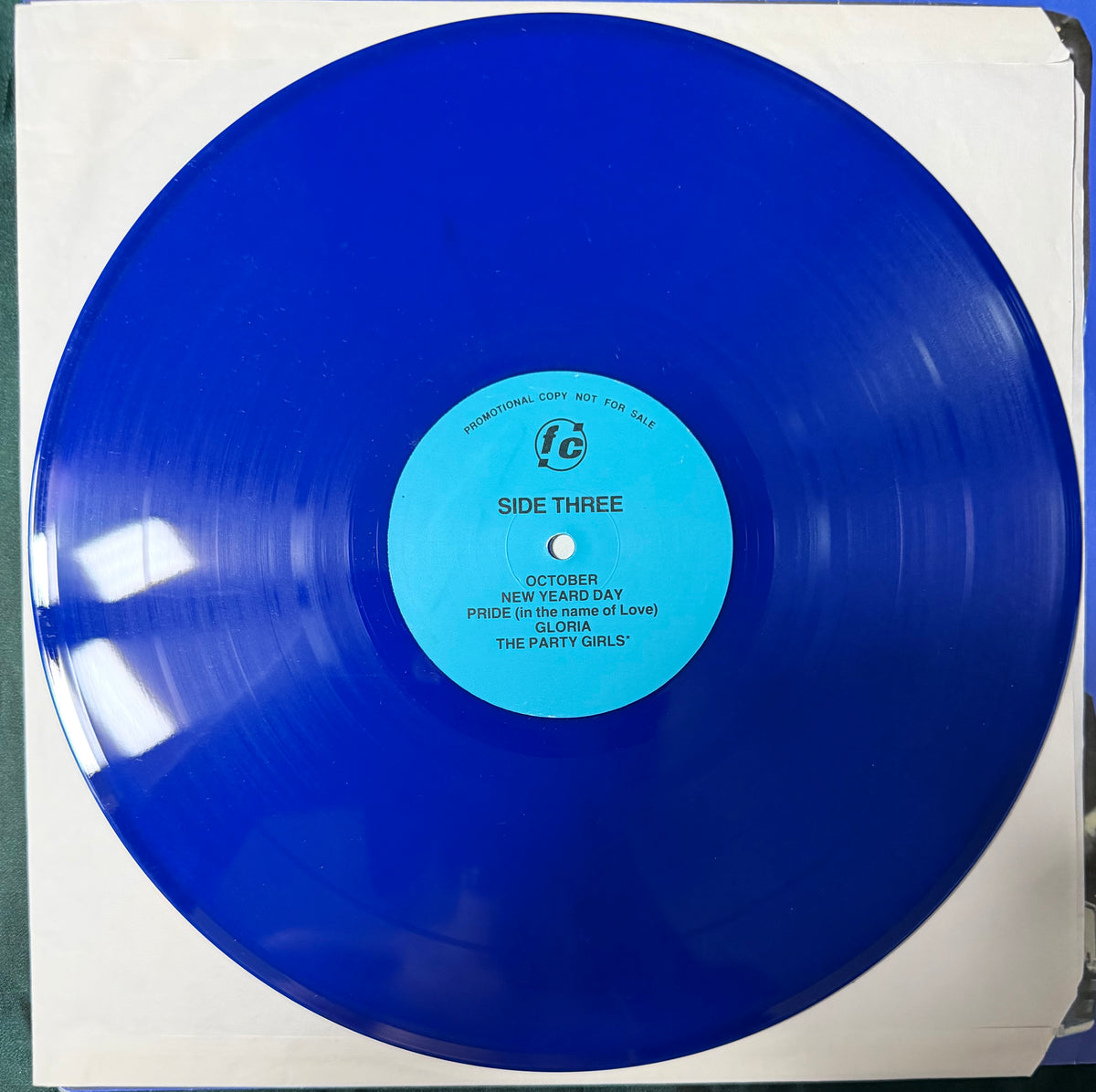 U2 - Keeping The Faith 2 LP 1986 Ltd 500 Blue Vinyl Unofficial Live LP
