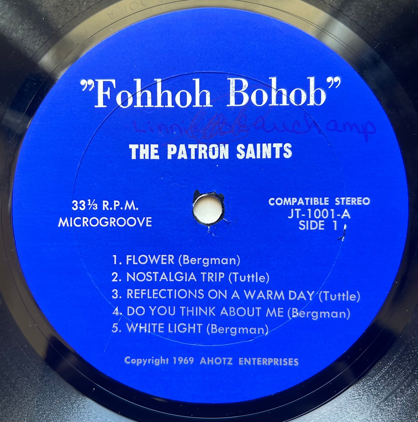 The Patron Saints - Fohhoh Bohob Private Press Psychedelic Rock 1969 Ahotz 1st Press W/ Insert!