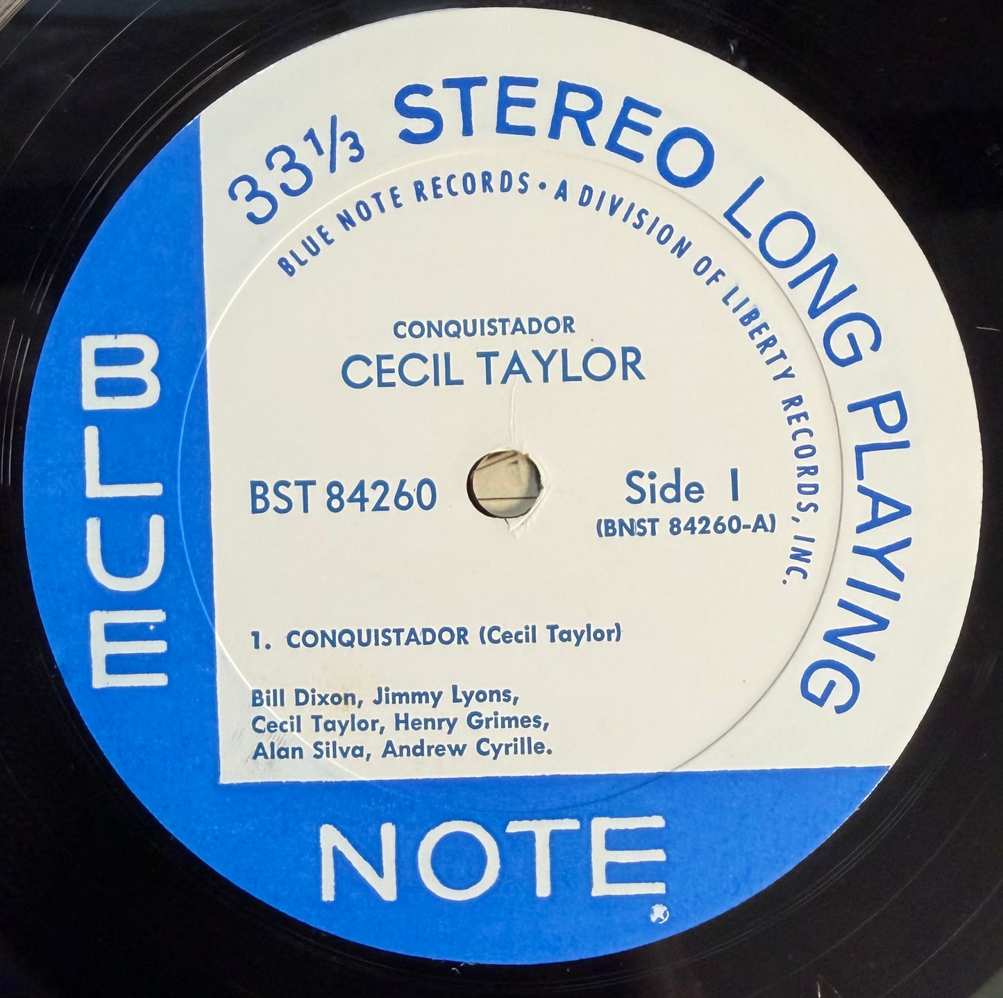 Cecil Taylor - Conquistador 1st Press 1968 Blue Note Liberty Van Gelder