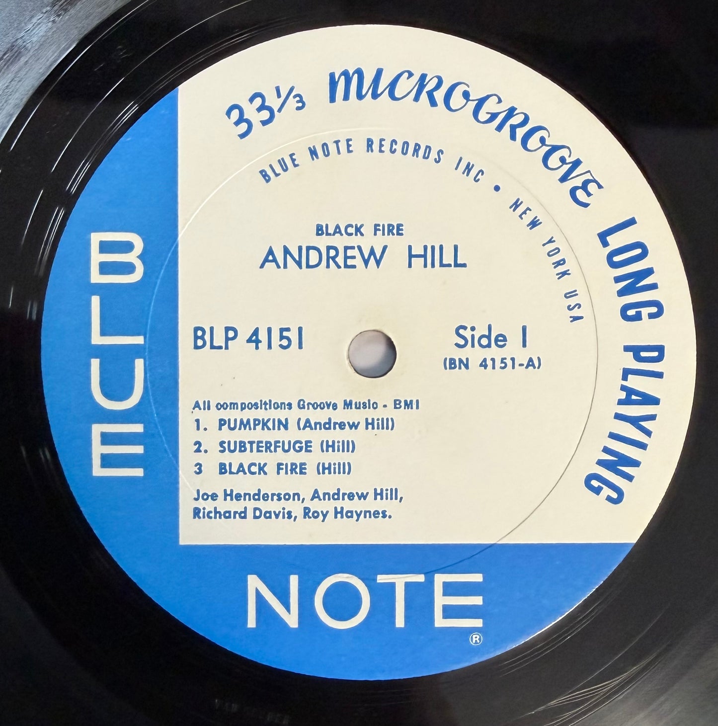 Andrew Hill - Black Fire 1st Mono Press 1964 Blue Note NY Label "p" RVG