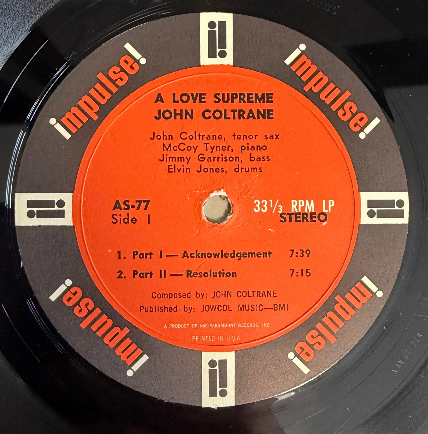 John Coltrane - A Love Supreme True 1st Press 1965 Stereo Van Gelder