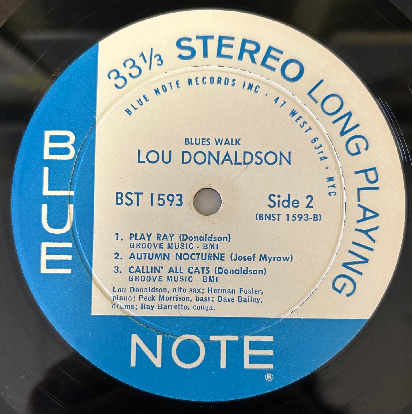 Lou Donaldson - Blues Walk 1st Stereo Press 1959 Blue Note 47 W. 63rd