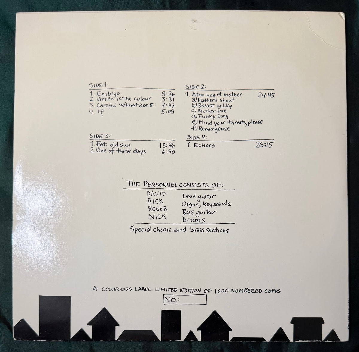 Pink Floyd - Atom Heart Mother Goes On The Road 1980's Boot Live 2LP