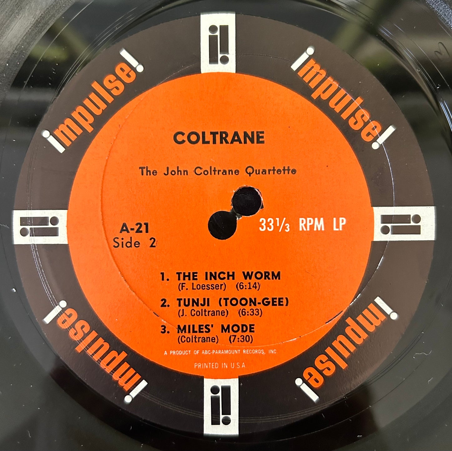 John Coltrane Quartet - Coltrane 2nd Press 1963 Mono Impulse! ABC Label