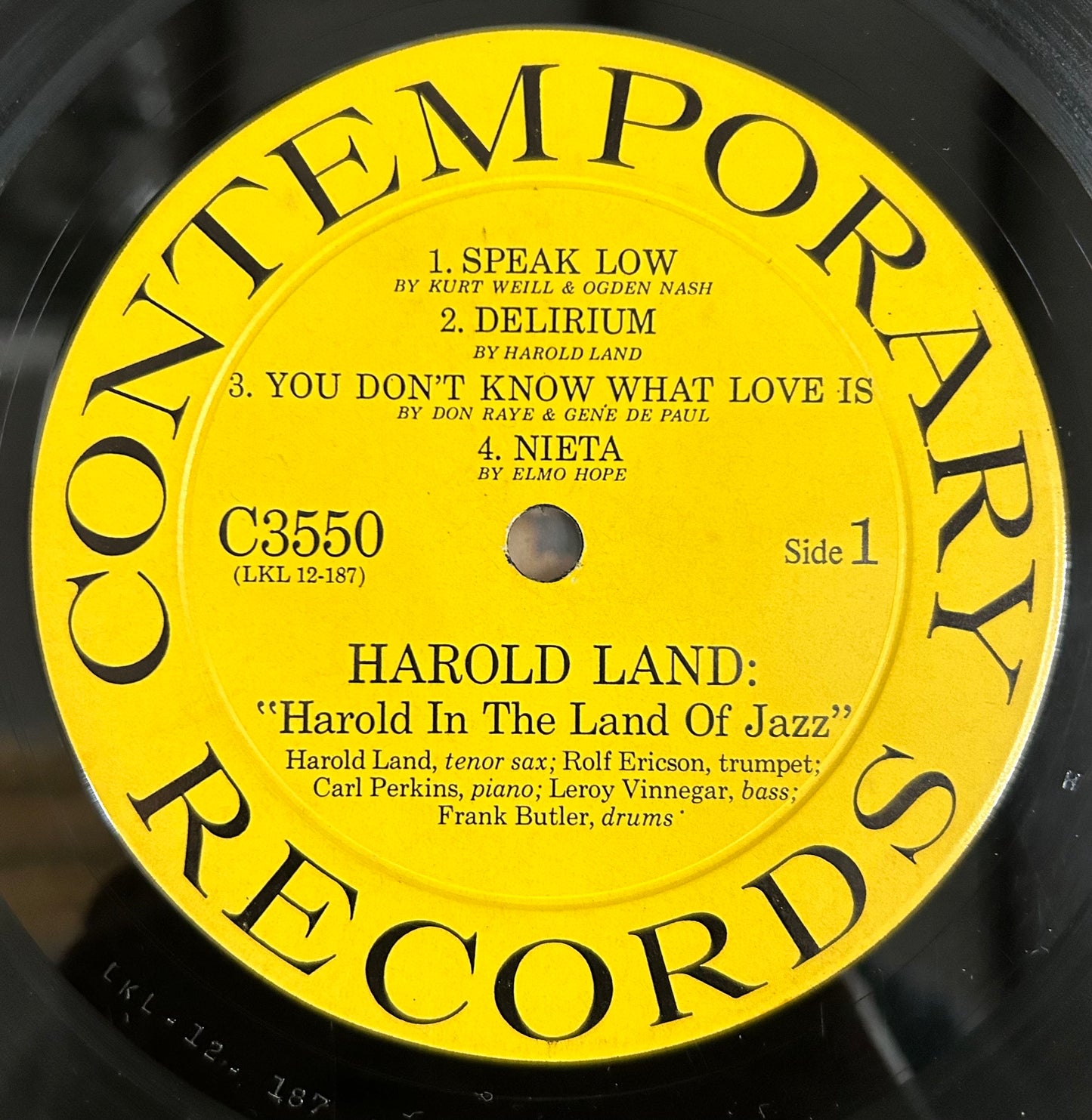 Harold Land - Harold In The Land of Jazz 1st Pres 1958 Contemporary Mono