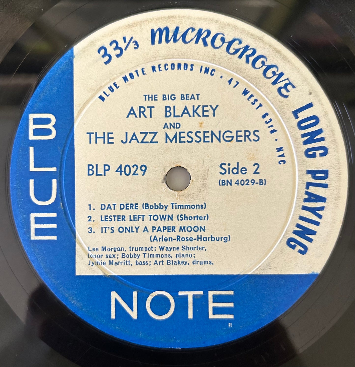 Art Blakey & The Jazz Messengers - The Big Beat 1st Press Mono 1960 Blue Note