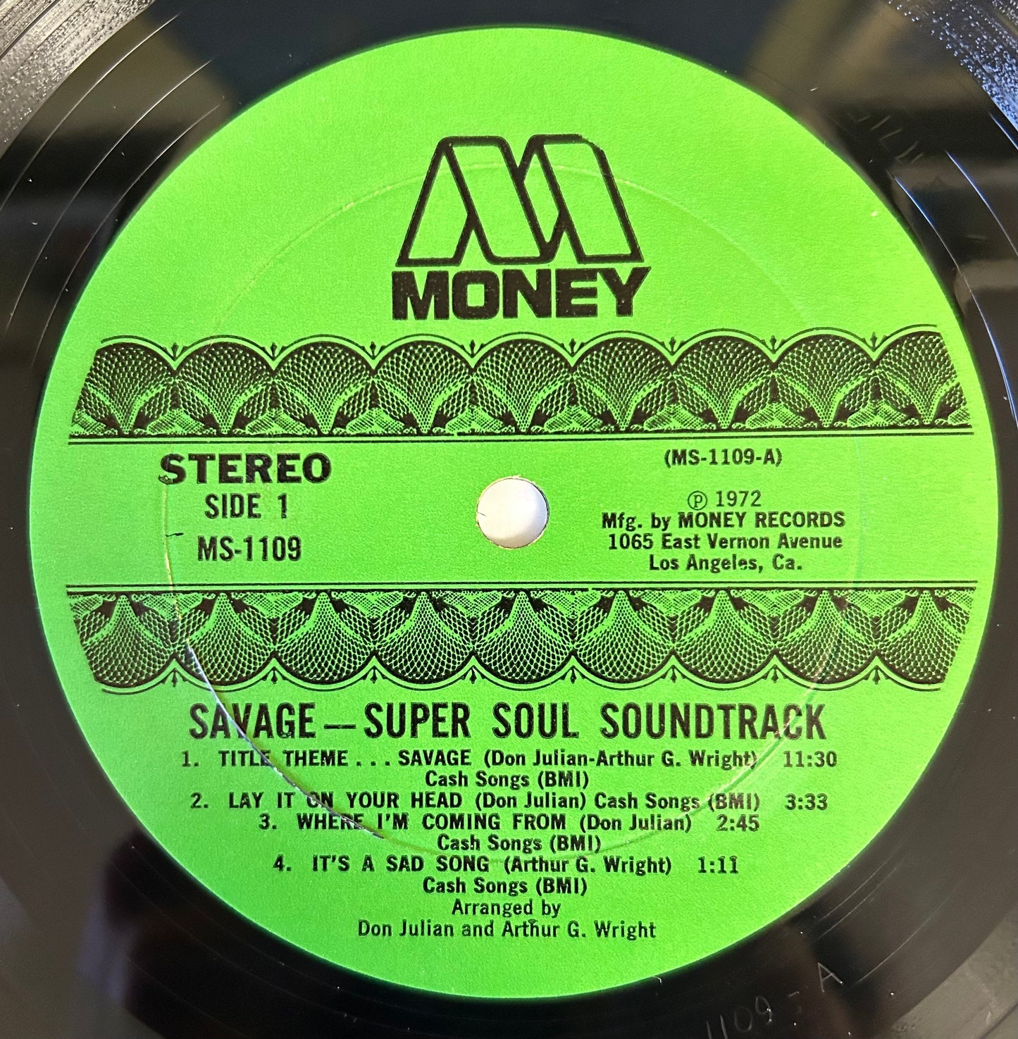 Don Julian - Savage - Super Soul Soundtrack 1st Press 1973 Money Records Blaxploitation
