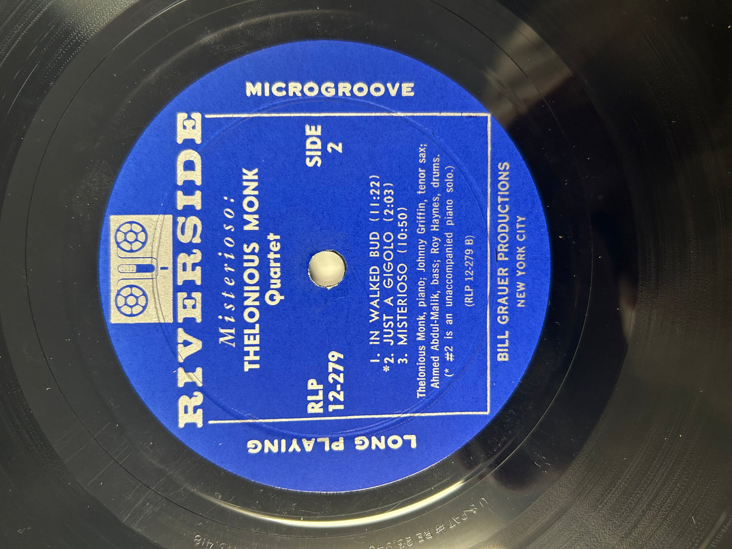 Thelonious Monk - Misterioso 1st Press 1958 Riverside Mono DG