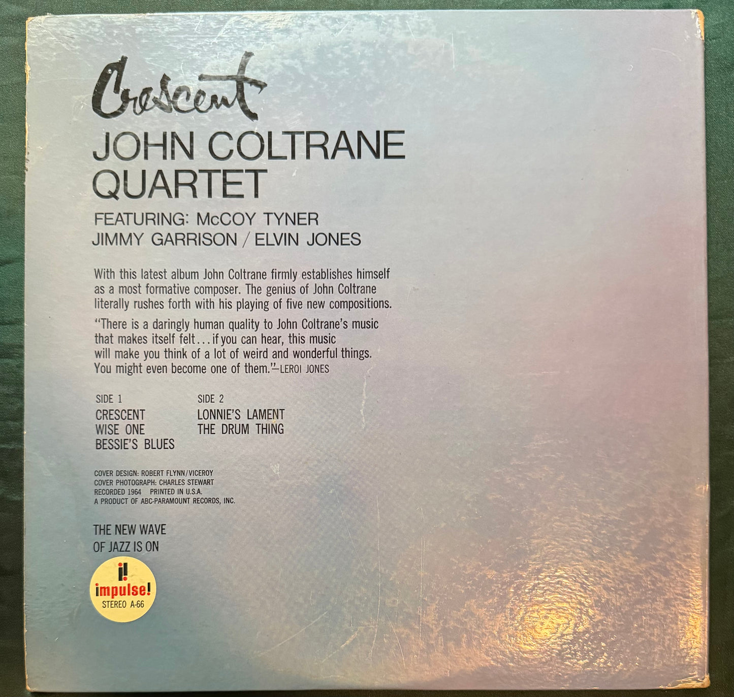 John Coltrane - Crescent 1st Press 1964 Stereo Impulse Van Gelder