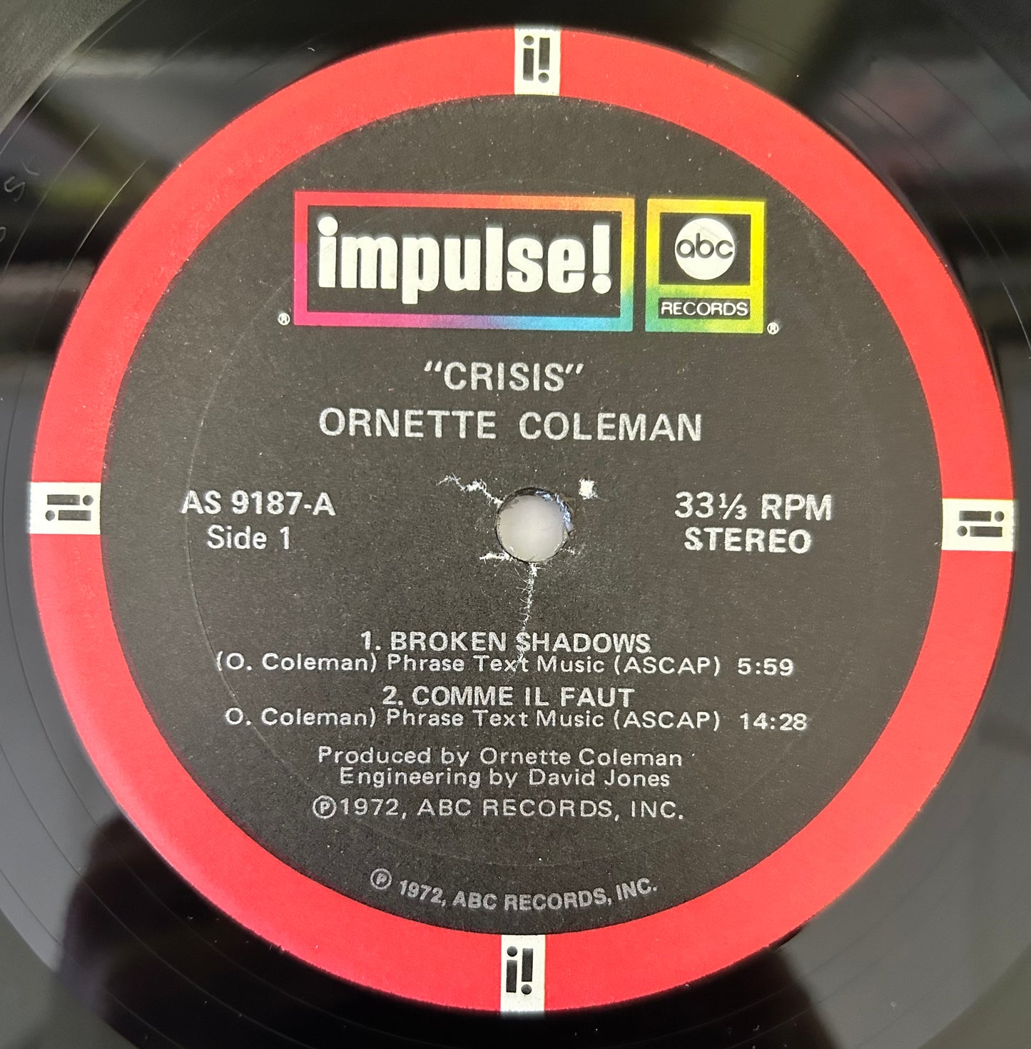 Ornette Coleman - Crisis 1st Press 1972 Impulse Free Jazz – Glass Bead ...