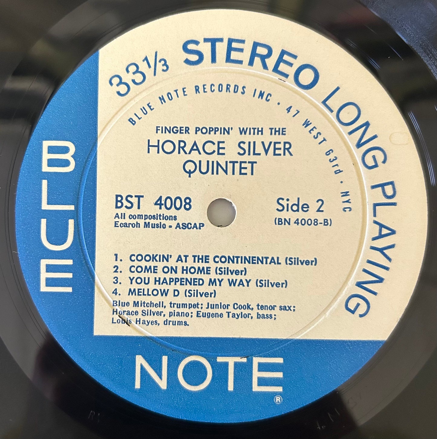 Horace Silver - Finger Poppin' 1st Stereo Press 1959 Blue Note