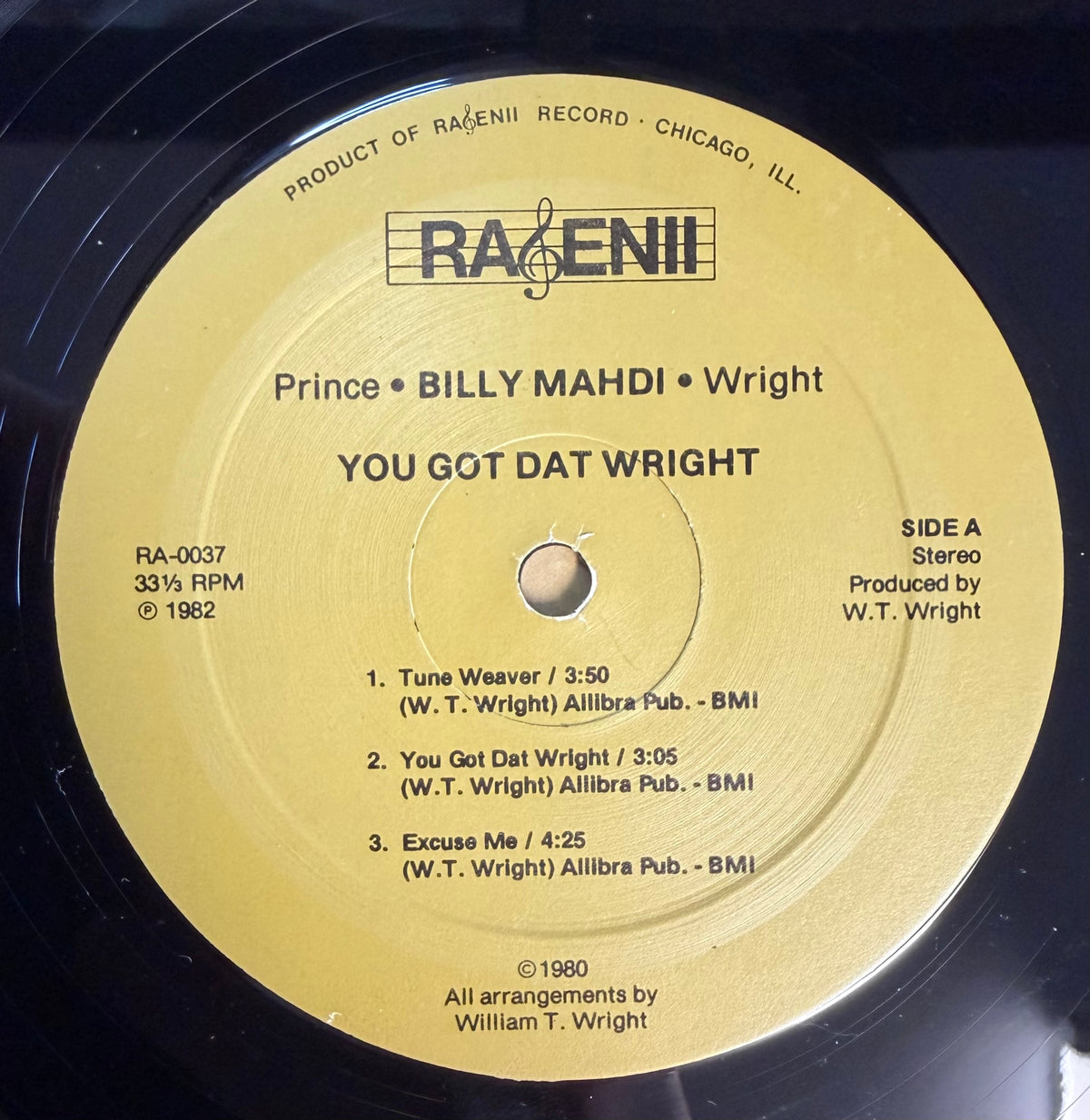 Prince Billy Mahdi Wright - You Got Dat Wright 1982 Private Press Soul Jazz / Rare Groove