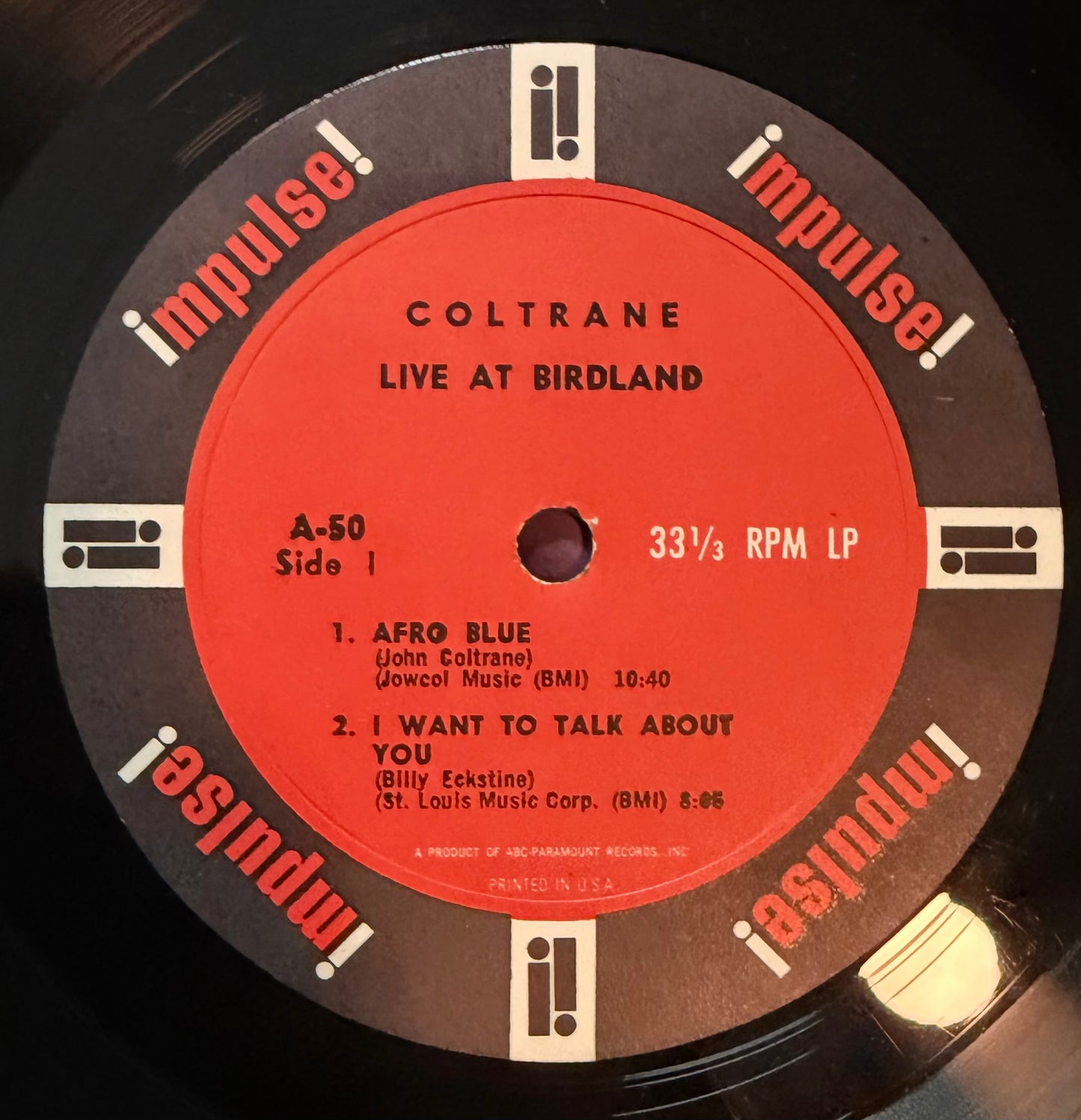 John Coltrane - Live At Birdland 1st Mono Press 1964 Van Gelder Impulse