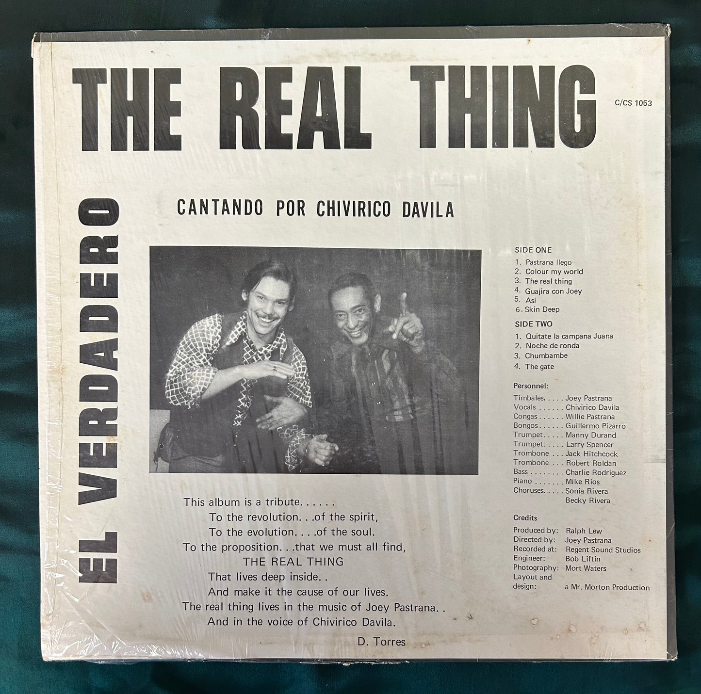 Joey Pastrana - The Real Thing 1st Mono Press 1970 Cotique Latin Soul / Boogaloo