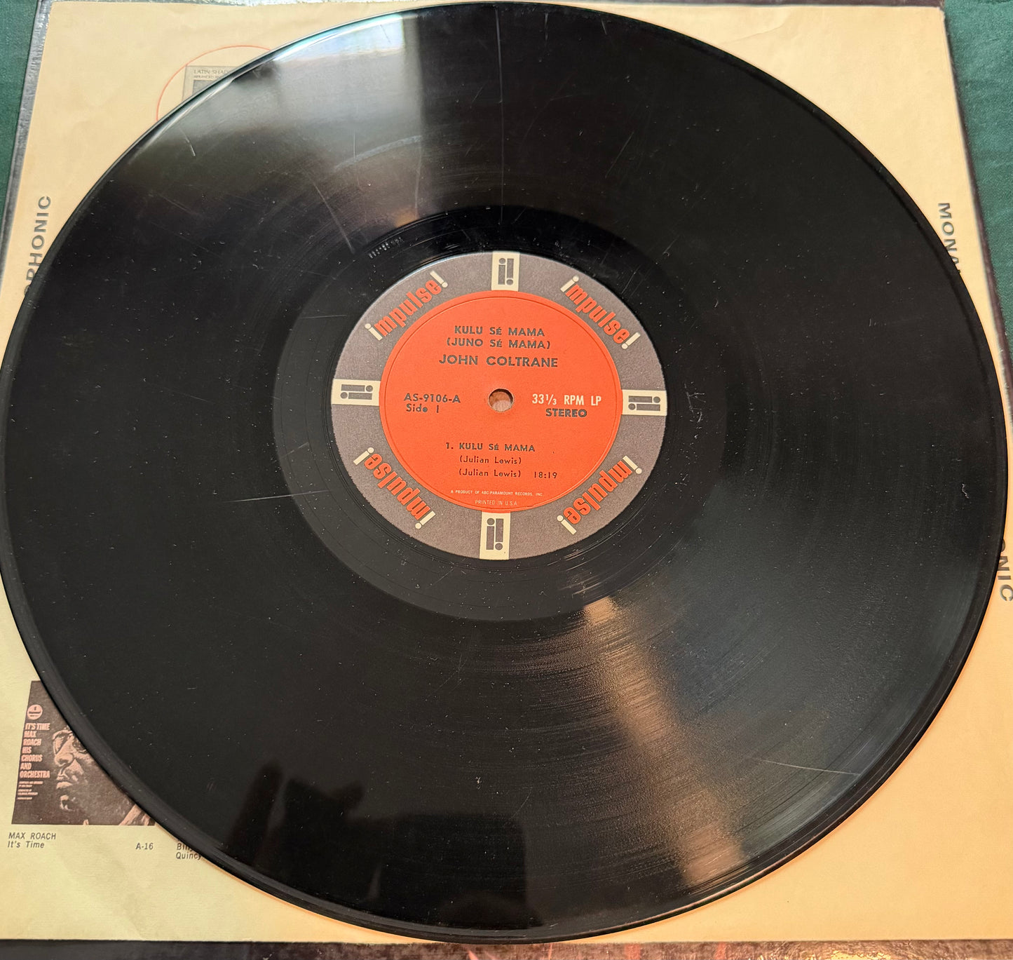John Coltrane - Kulu Se Mama 1st Press 1966 Stereo Impulse