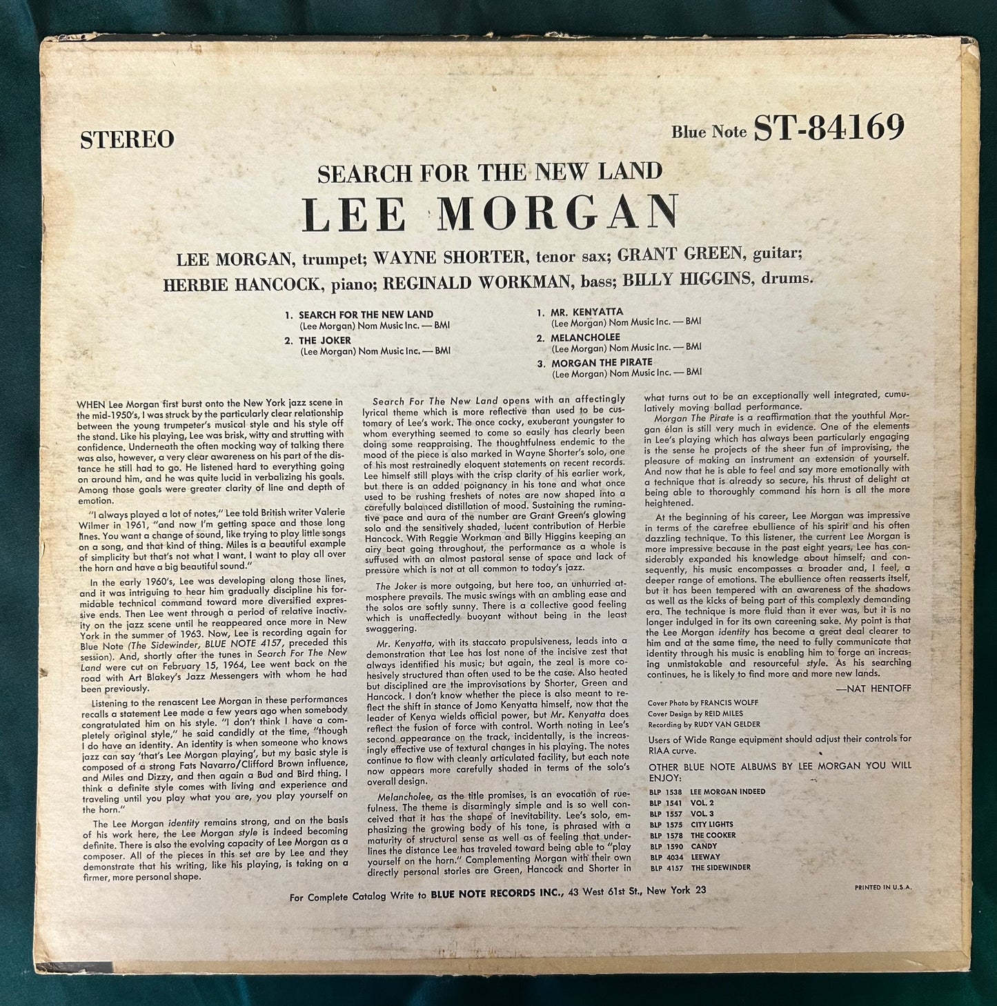 Lee Morgan - Search For The New Land 2nd Stereo Press 1966