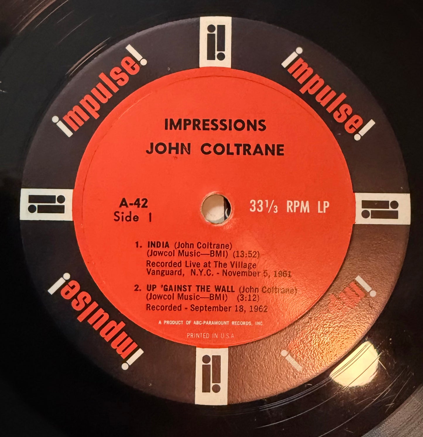 John Coltrane - Impressions 1st Press Mono 1963 Impulse Van Gelder