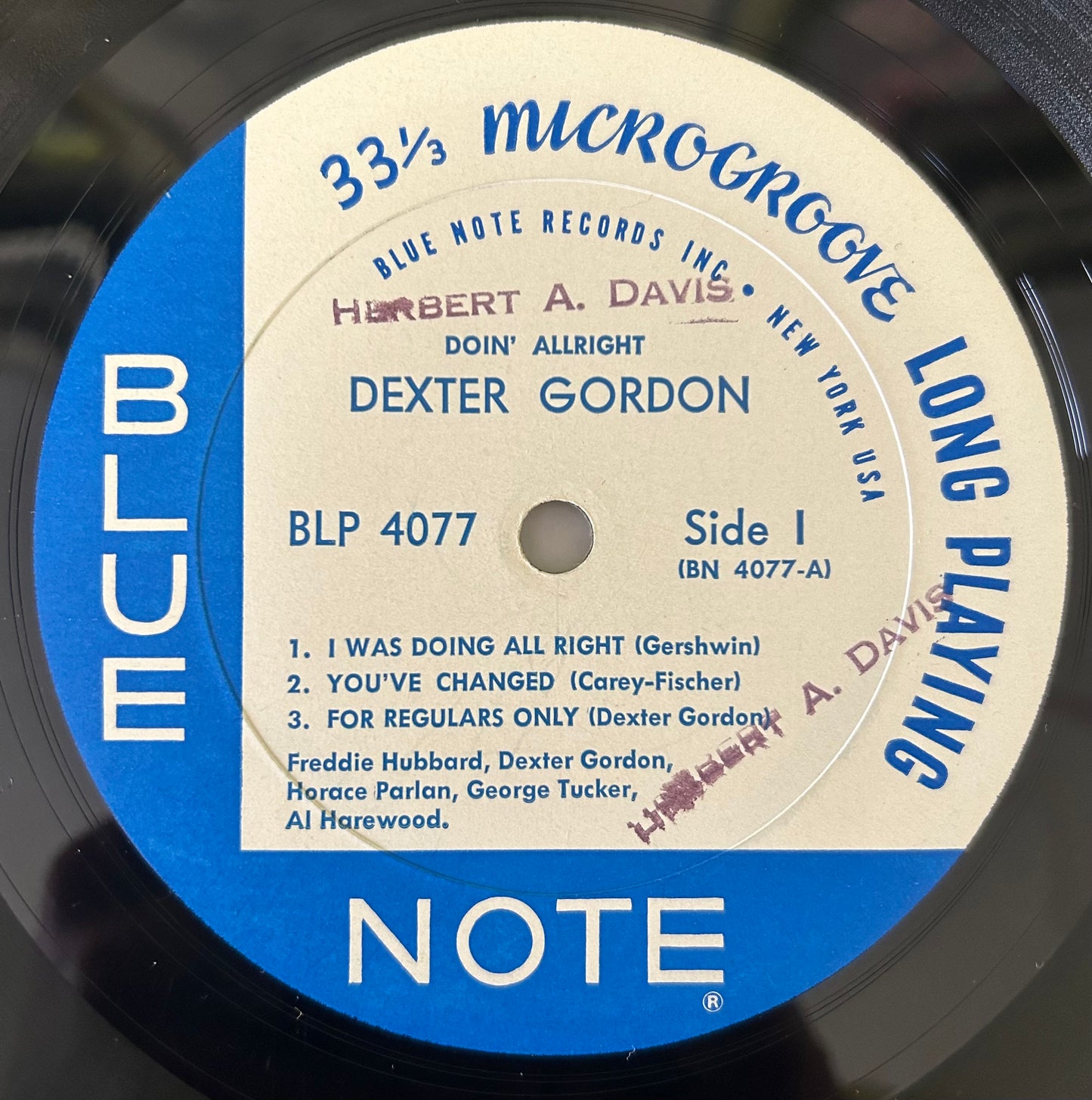 Dexter Gordon - Doin' Alright 1966 Mono Press New York Label