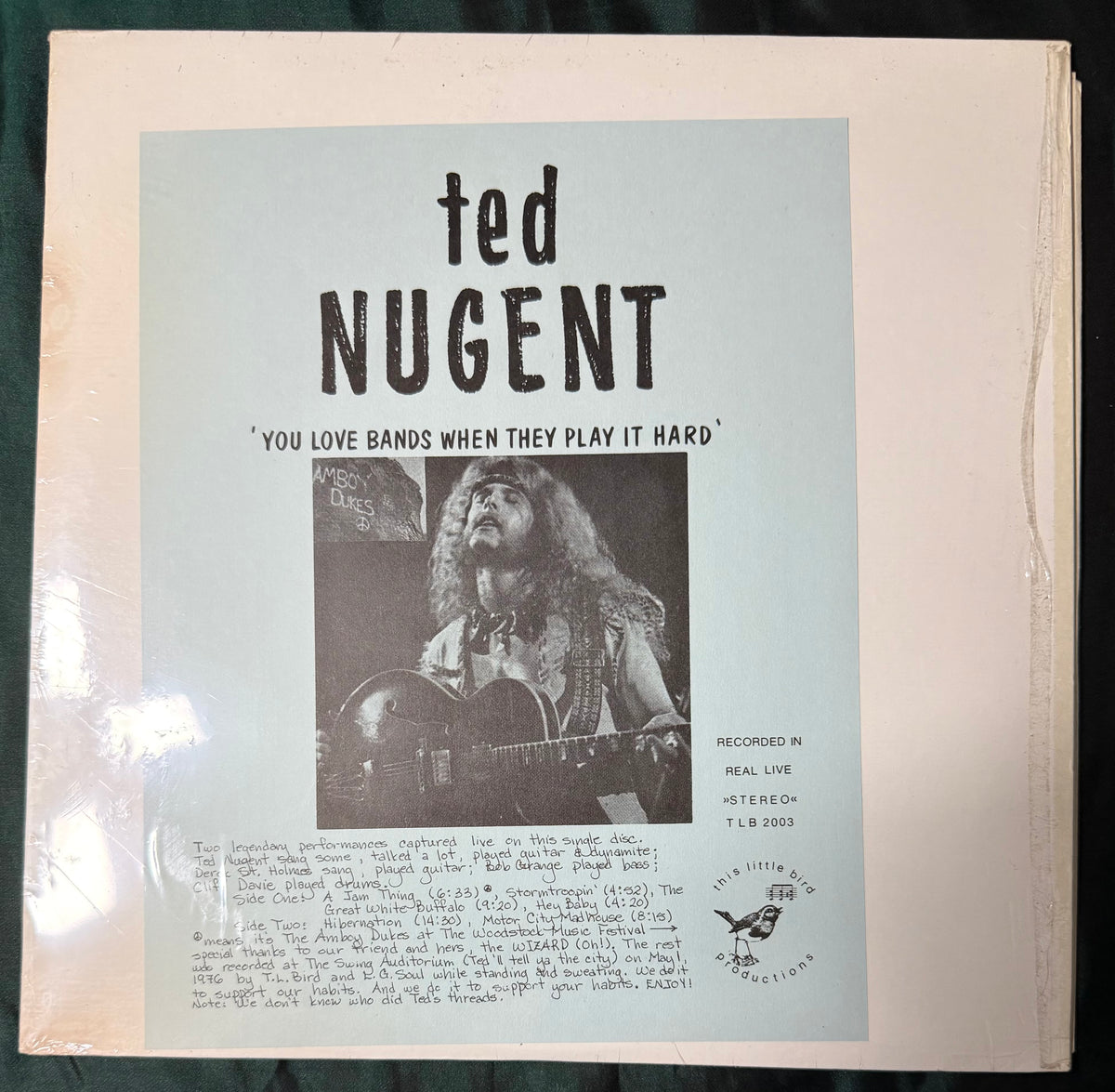 Ted Nugent - You Love Bands When They Play It Hard 1976 Live Recording Boot
