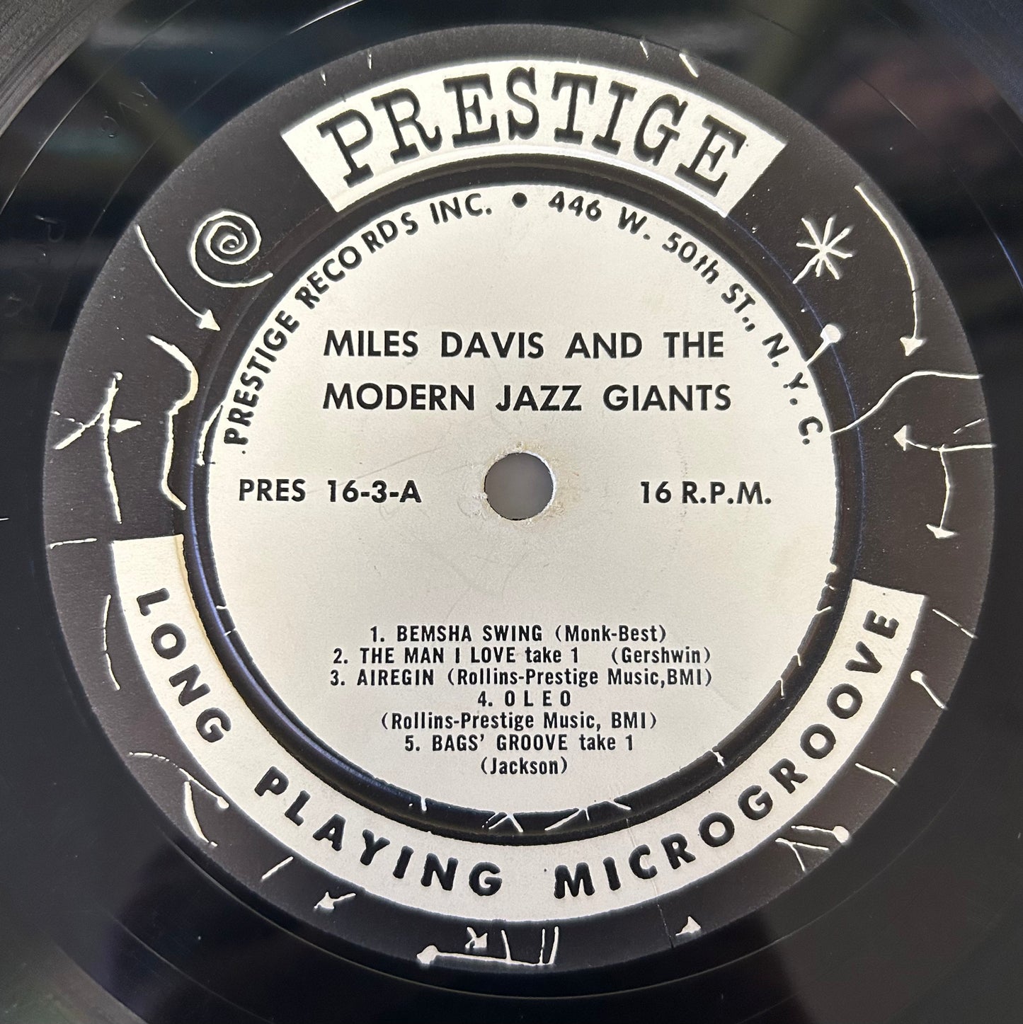 Miles Davis - Miles Davis & The Modern Jazz Giants 1st Press 1957 Prestige Rare 16 RPM