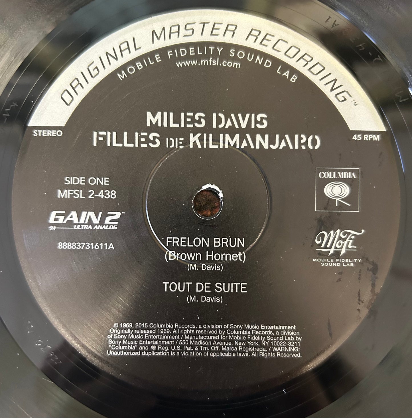 Miles Davis - Filles De Kilimanjaro 2015 2lp 45RPM  Mobile Fidelity Audiophile Press