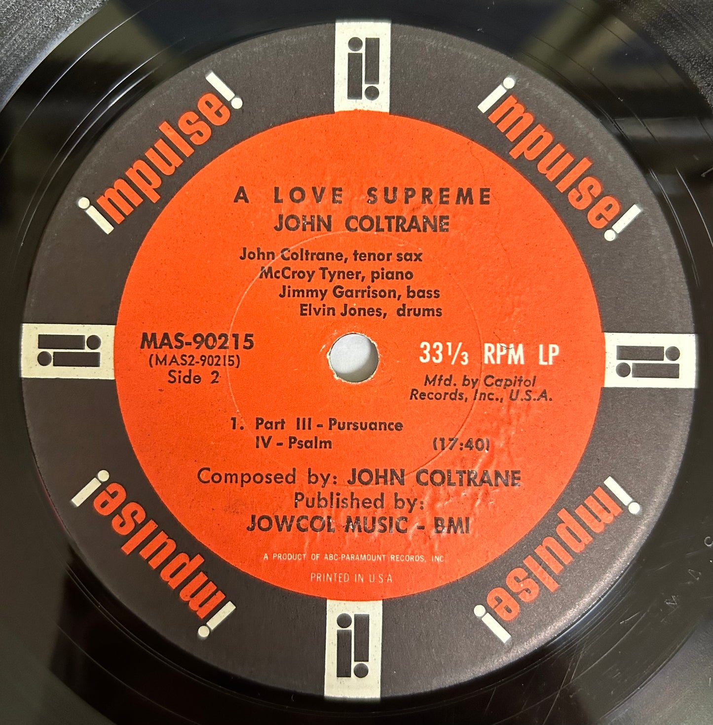 John Coltrane - A Love Supreme 1st Club Press Mono 1965