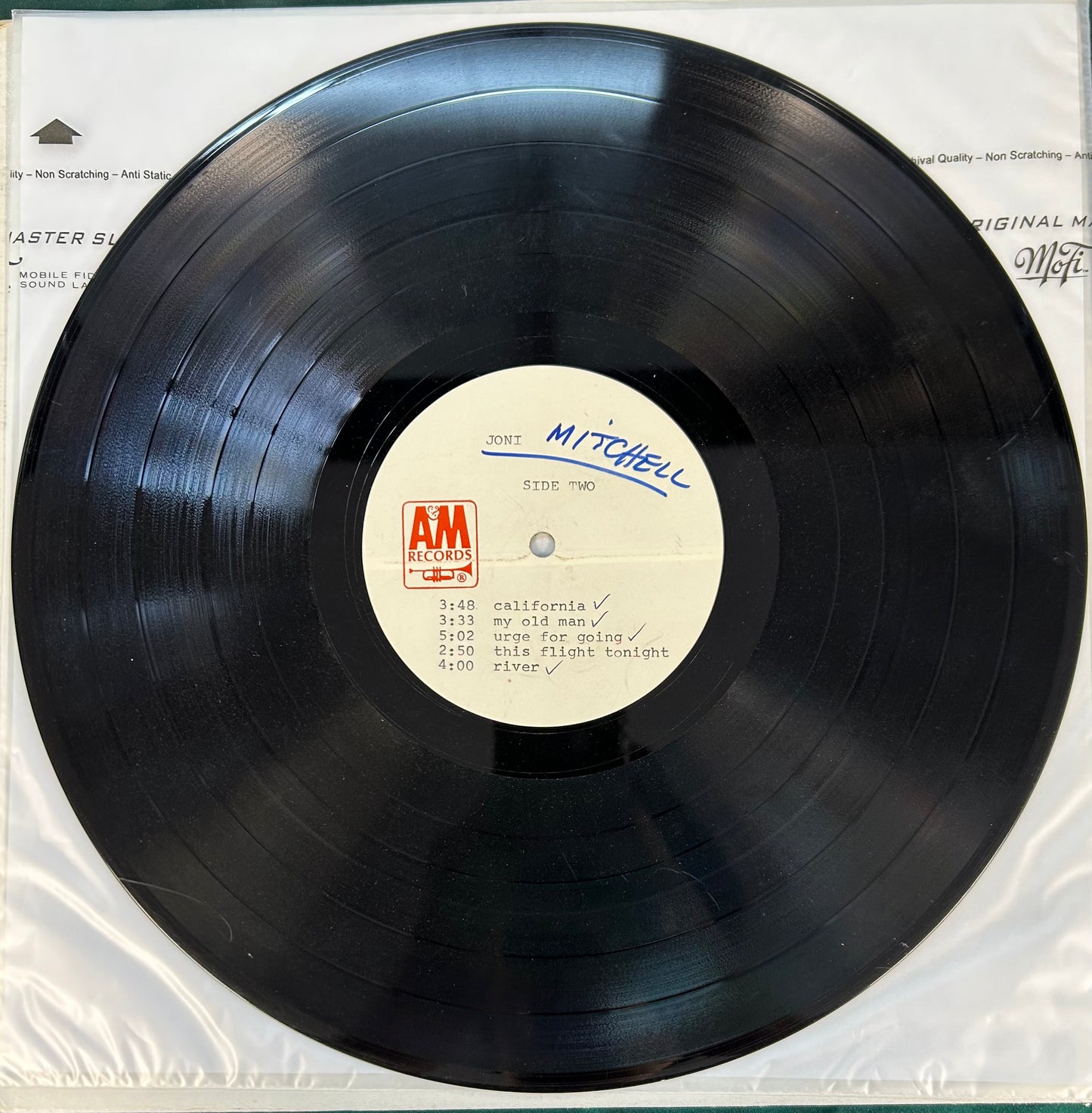 Joni Mitchell - Blue - ACETATE 1971 With 2 Unreleased / Alternate Tracks!