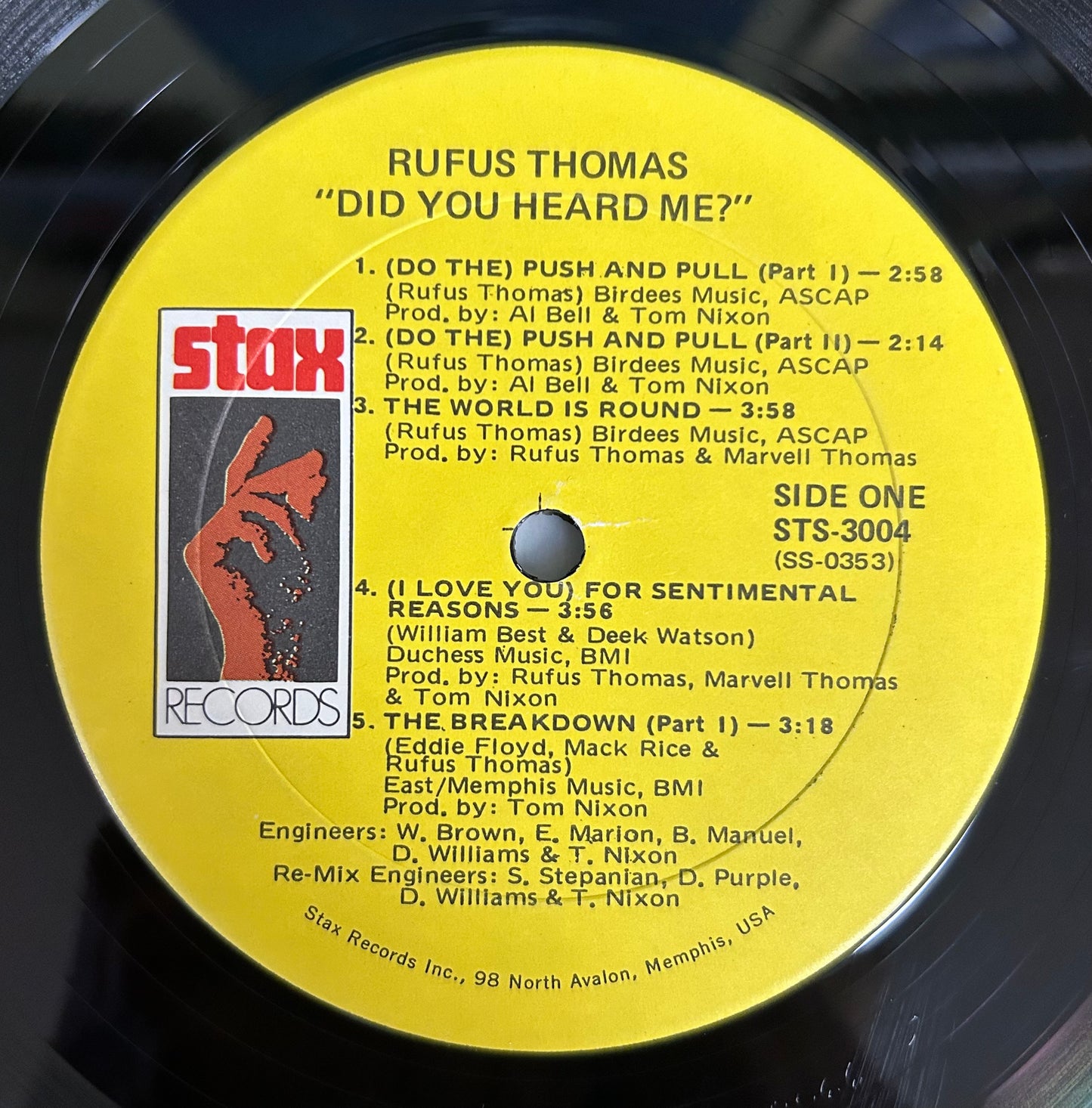 Rufus Thomas - Did You Heard Me? 1st Press Stax 1972 Killer Funk