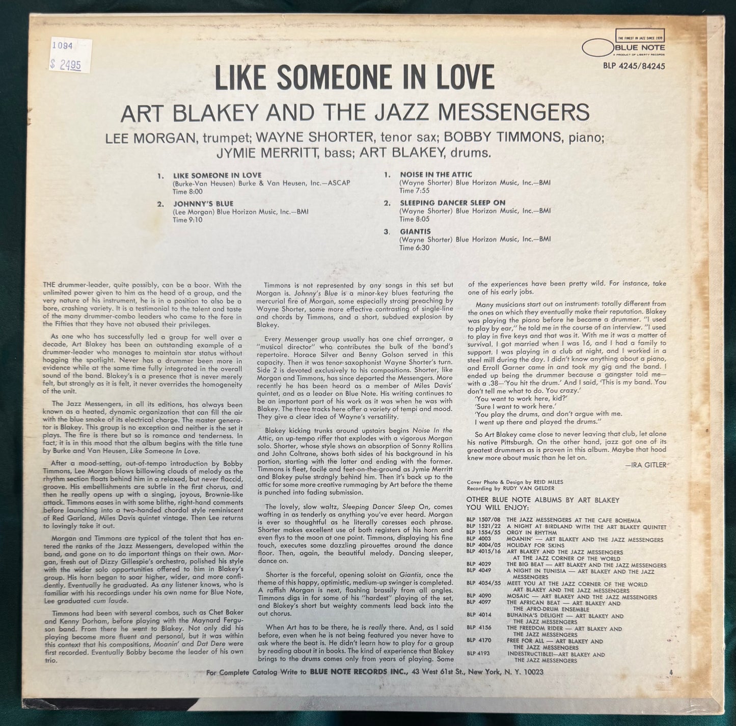 Art Blakey & The Jazz Messengers - Like Someone In Love 1968/69 Liberty Press