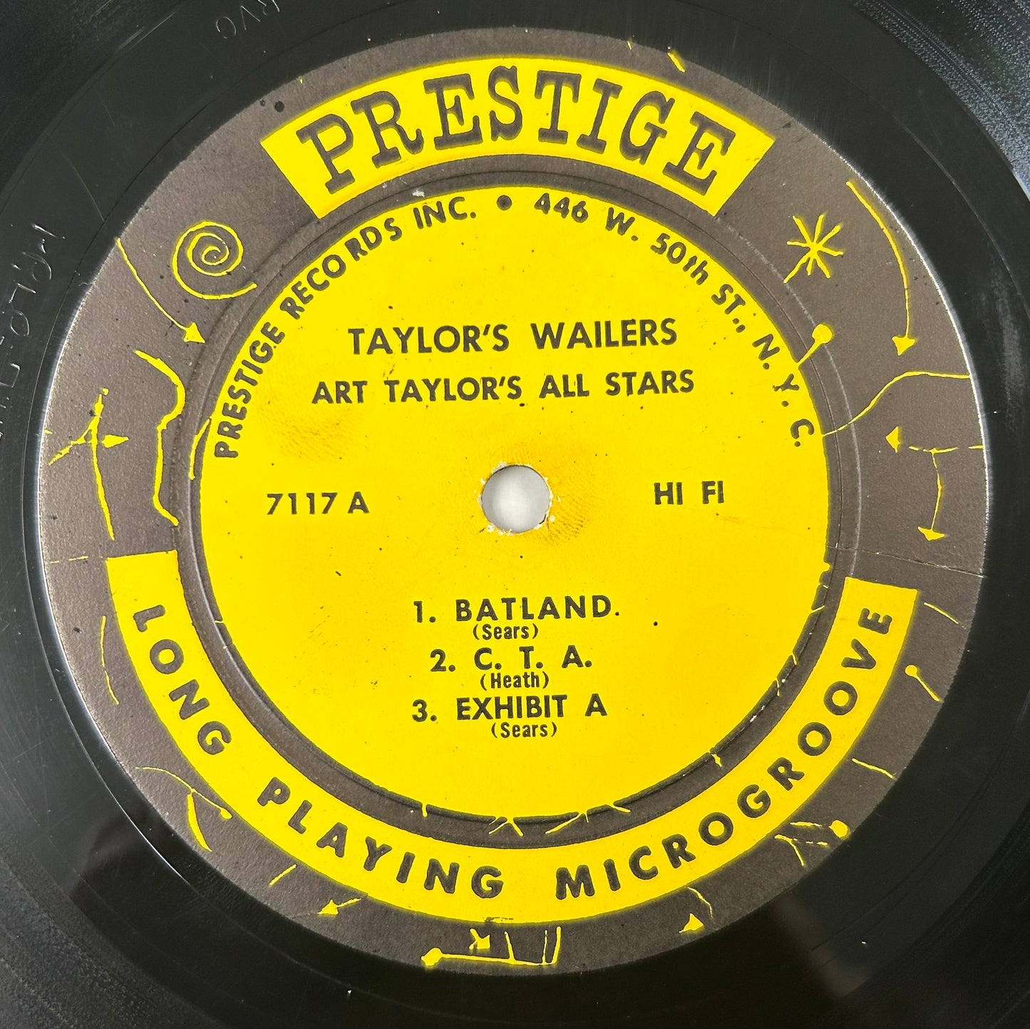 Art Taylor - Taylor’s Wailers 1st Press Mono 1957 Prestige NY Label DG