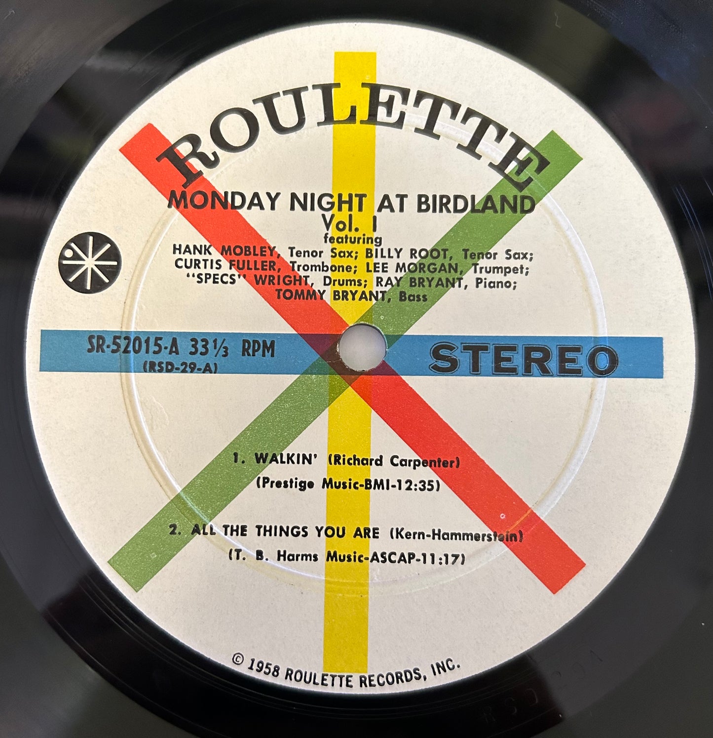 Monday Night At Birdland - 1st Stereo press 1959 Roulette Hard Bop