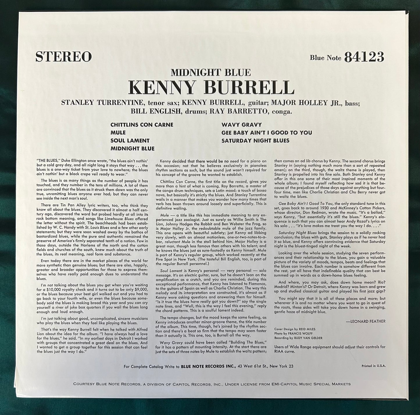 Kenny Burrell - Midnight Blue 2005 Classic Records Blue Note Audiophile Repress