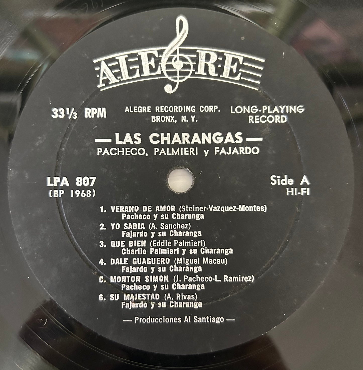 Pacheco / Palmieri / Fajardo - Las Charangas 1st Mono Press 1961 Alegre black Label