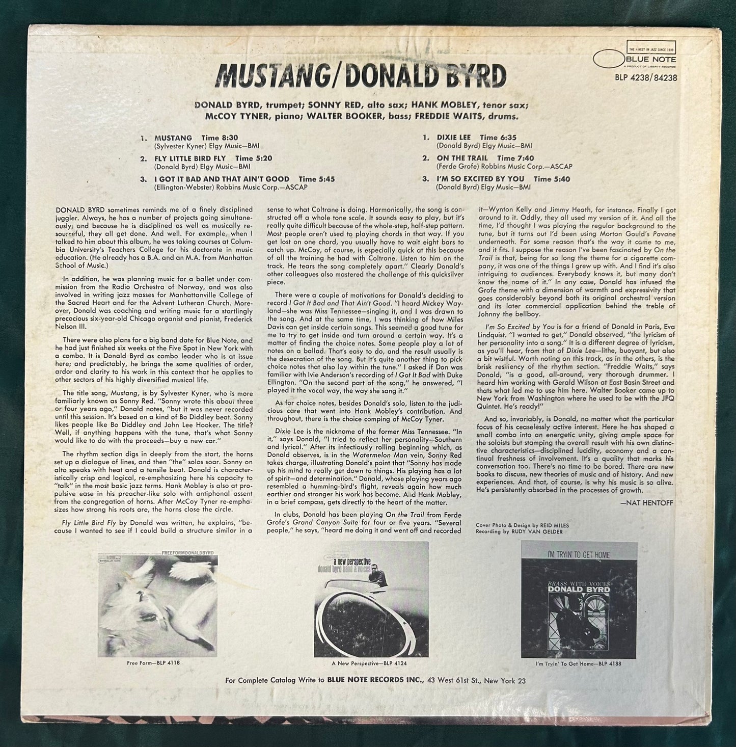 Donald Byrd - Mustang! 1st Stereo Press 1966 Blue Note NY Label Van Gelder