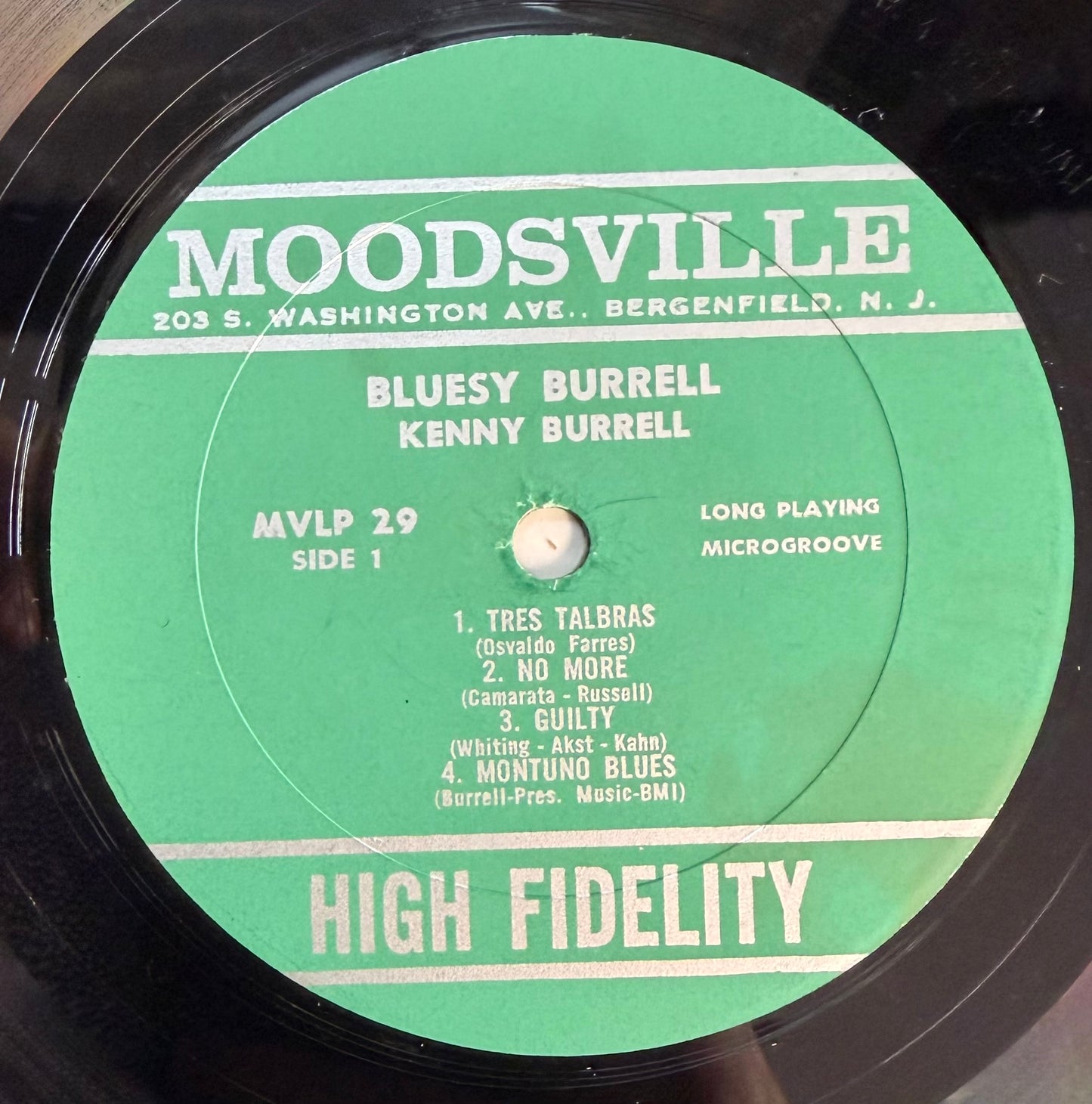 Kenny Burrell - Bluesy Burrell 2nd Press 1963 Prestige Moodsville Van Gelder