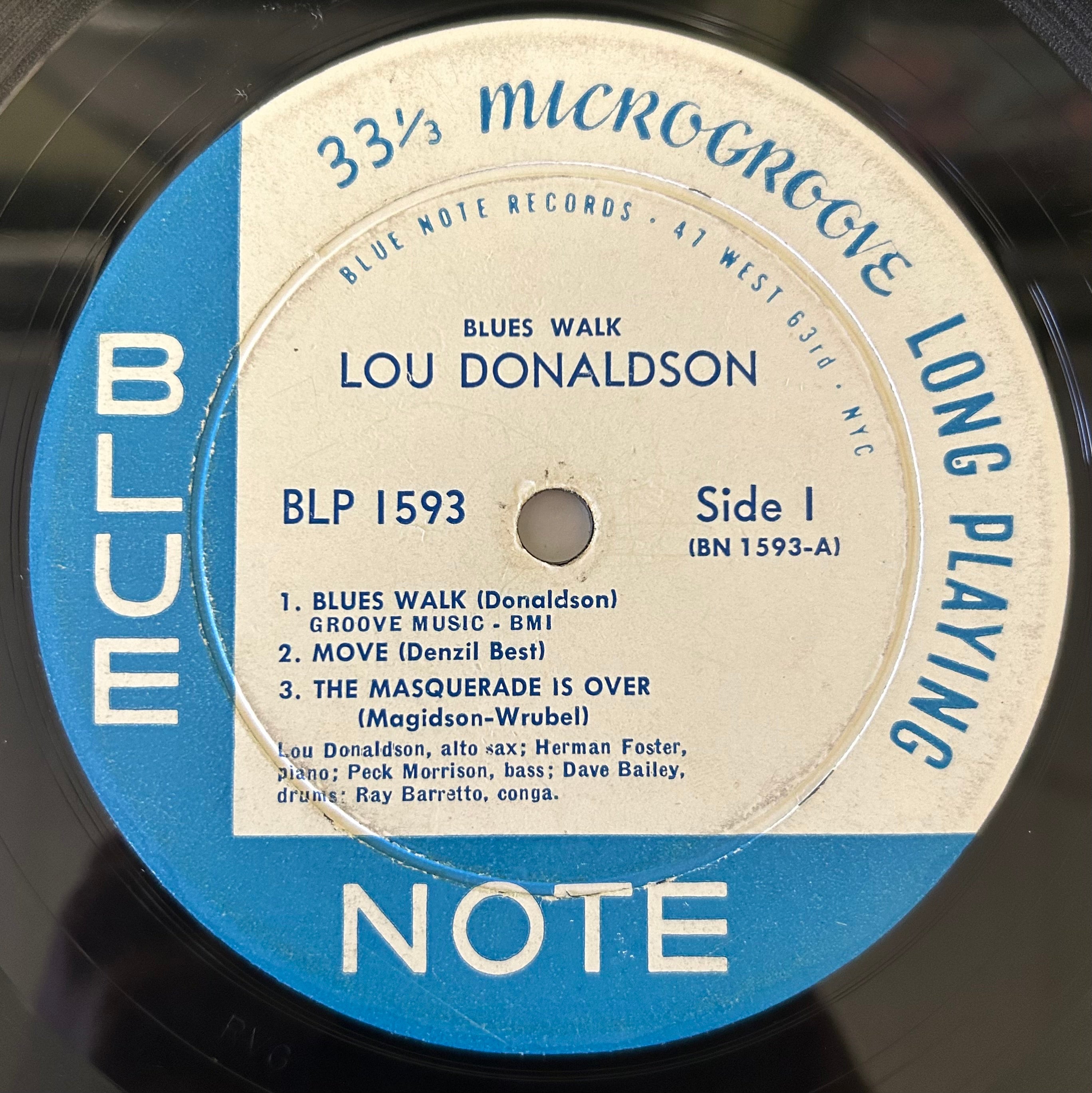 Lou Donaldson - Blues Walk 1st Mono press 1958 Blue Note – Glass Bead  Records