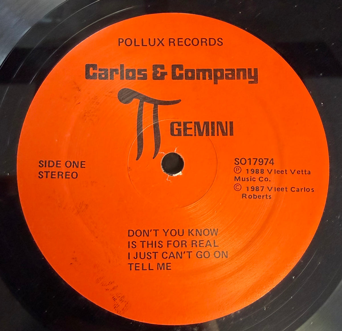 Carlos & Company - Gemini Rare Private Press 1987 Orlando Boogie / Soul