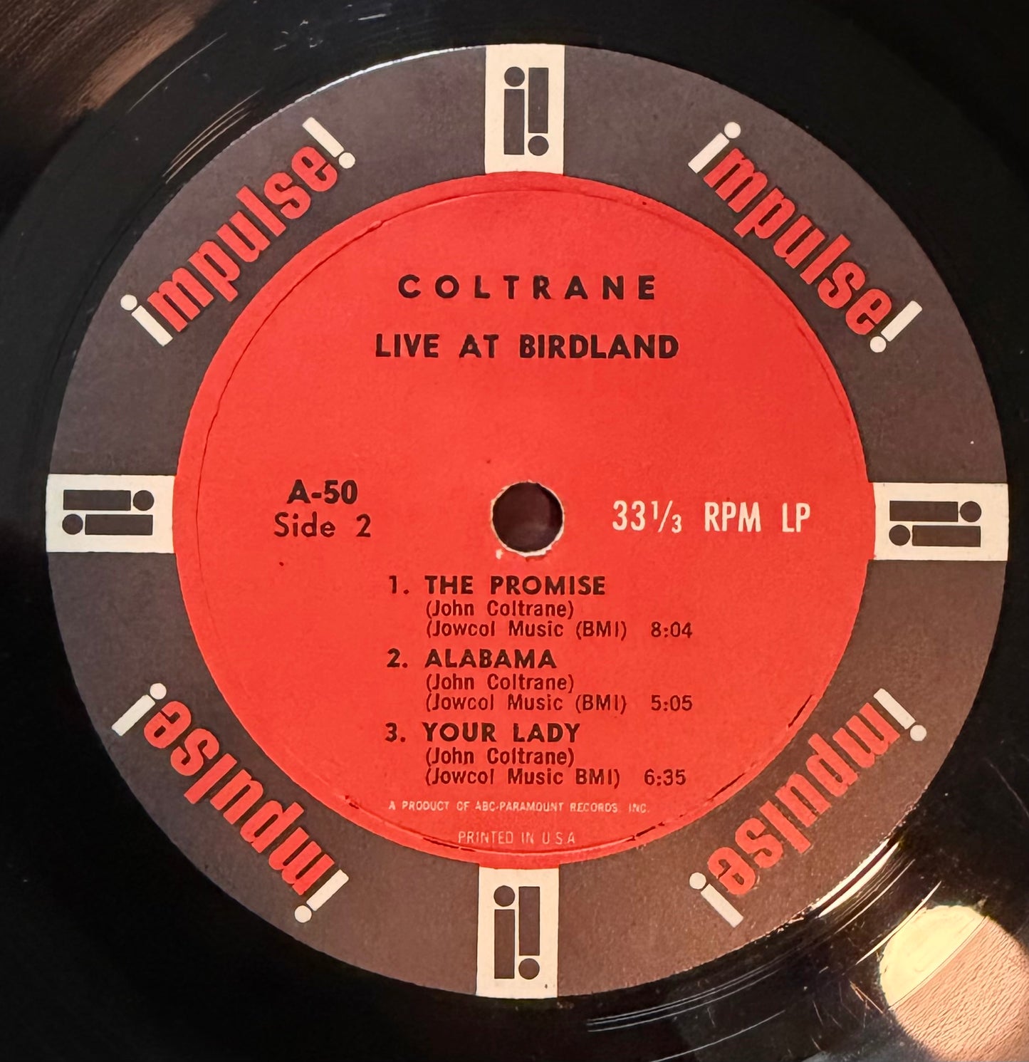 John Coltrane - Live At Birdland 1st Mono Press 1964 Van Gelder Impulse
