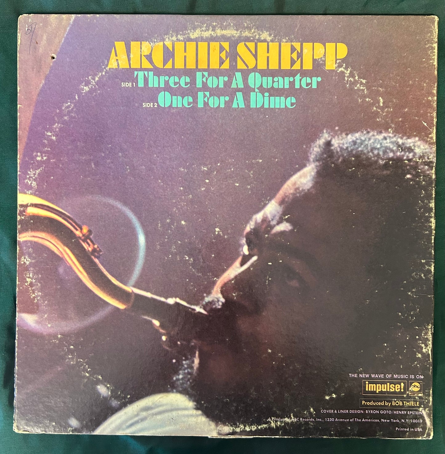 Archie Shepp - Three For A Quarter One For A Dime 2nd Press 1972