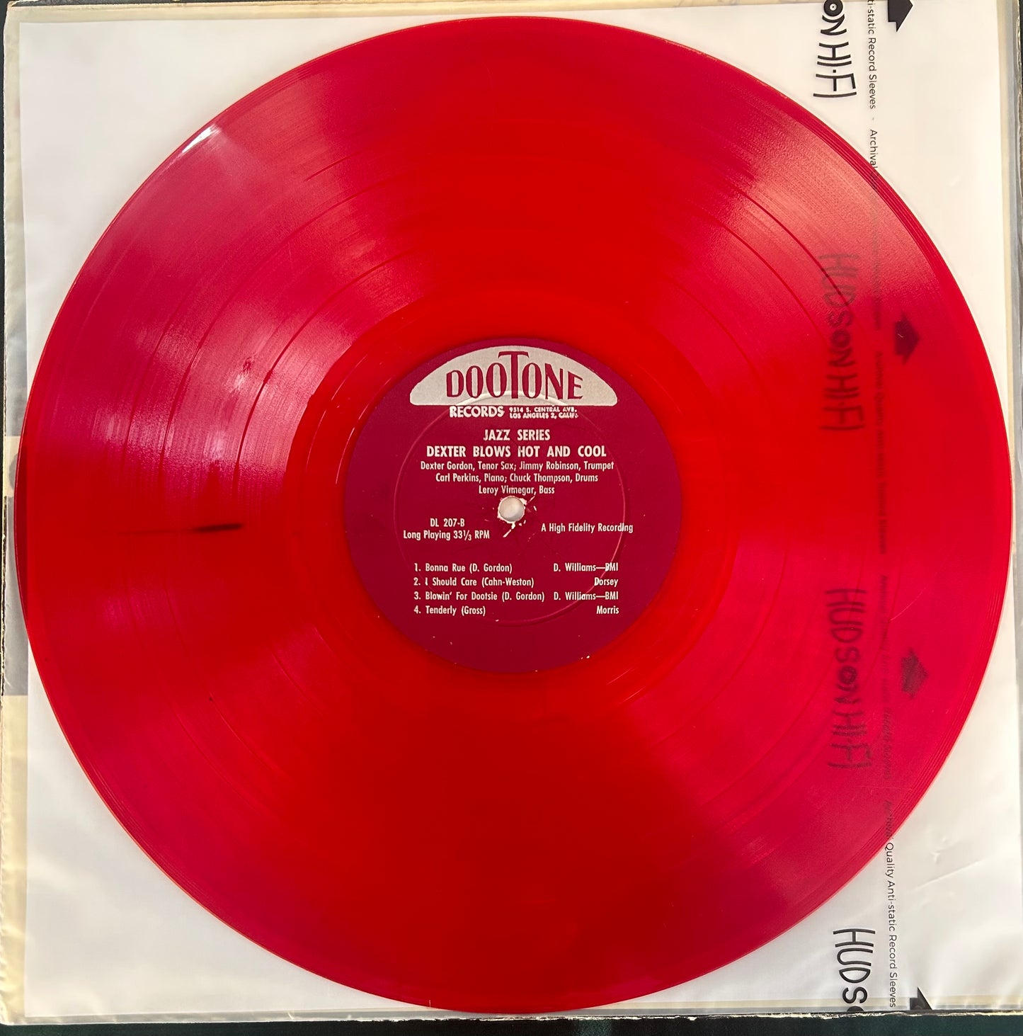 Dexter Gordon - Dexter Blows Hot And Cool 1st Press 1955 Red Vinyl Dootone